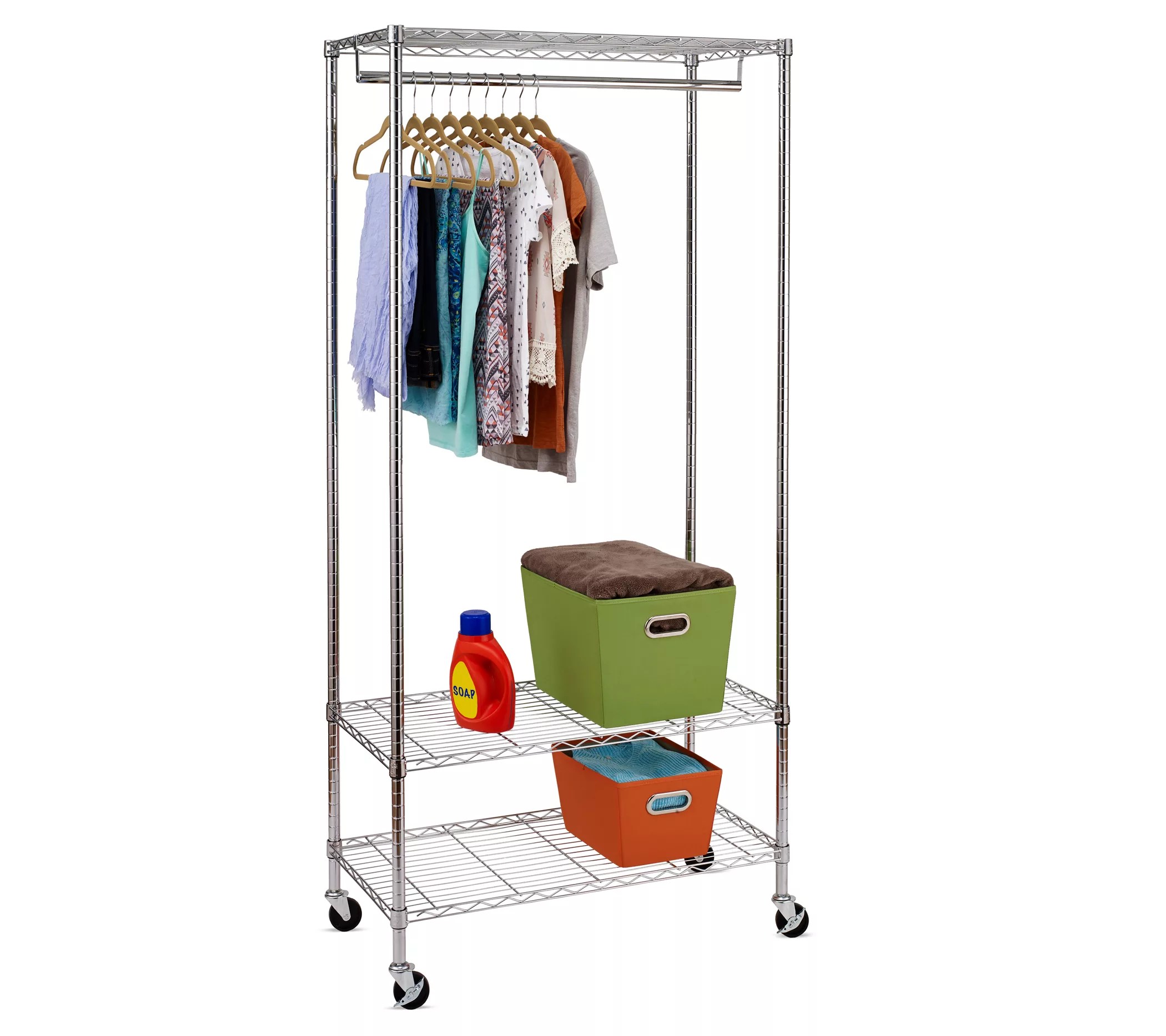 HoneyCanDo 3Shelf Deluxe Garment Rack