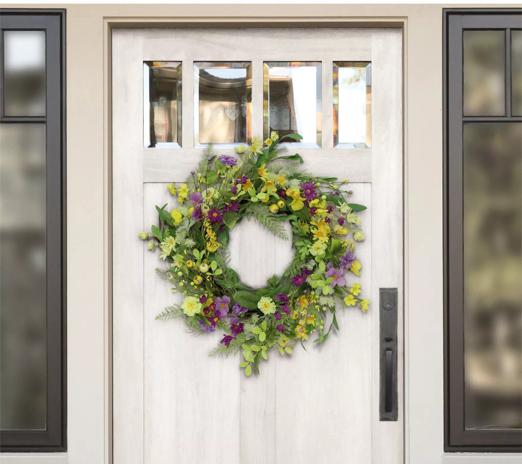 Puleo International 24" Artificial Spring MixedFloral Wreath