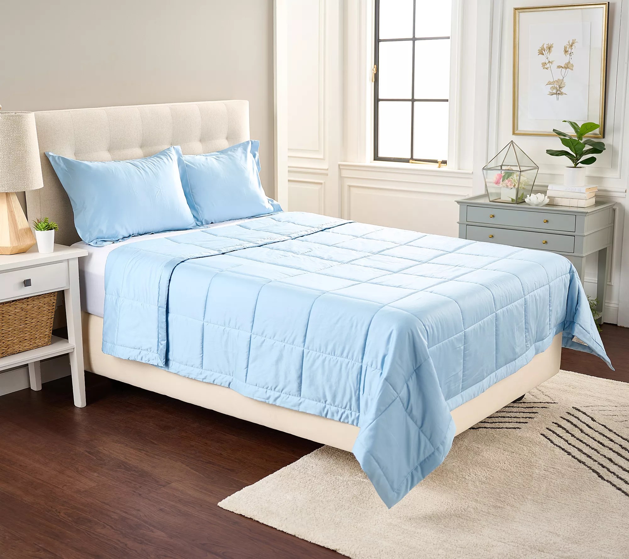 "As Is" Northern Nights Egyptian Cotton King Blanket & Sham Set