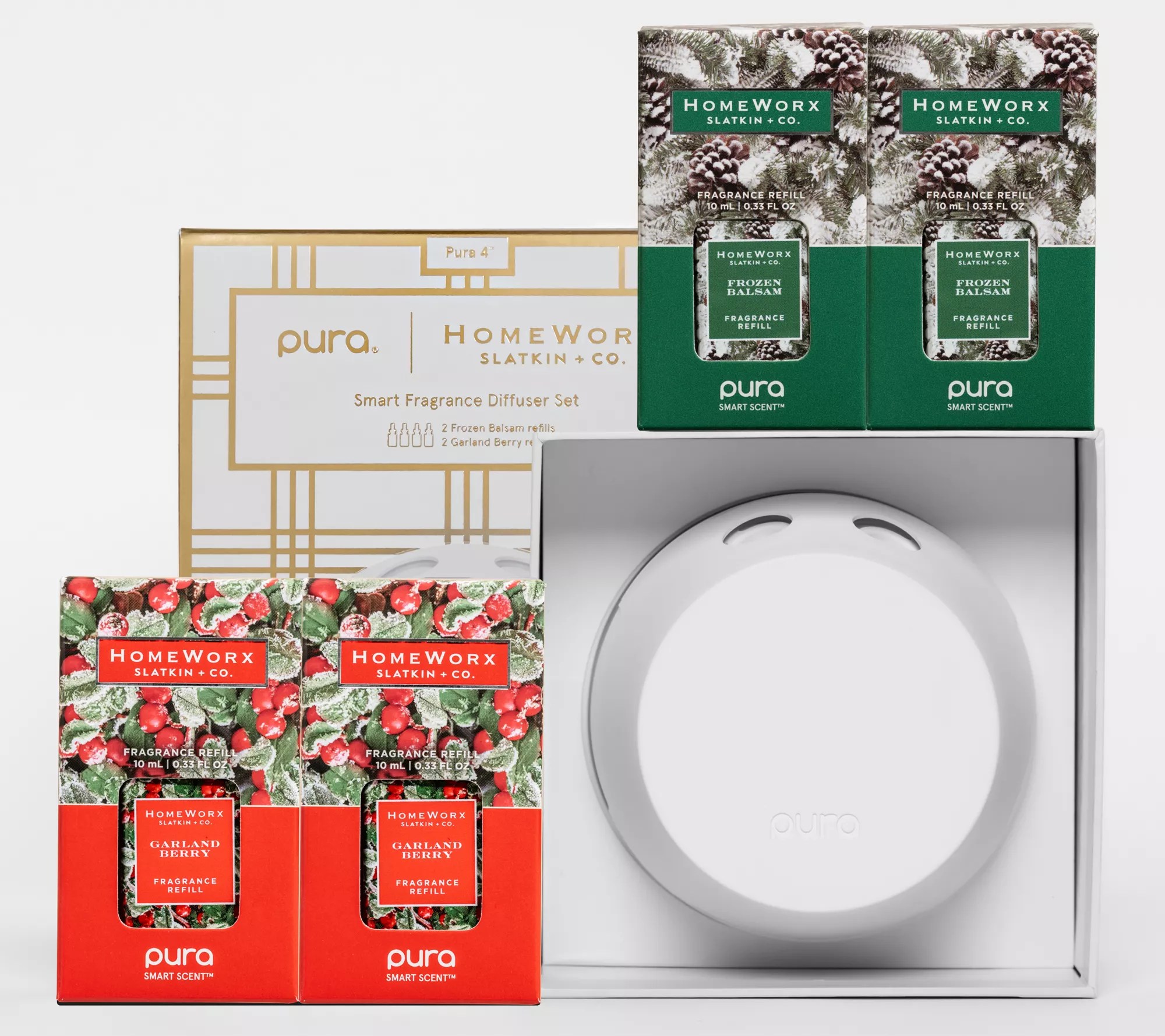 "As Is" HomeWorx by Slatkin +_ Co.x Pura Diffuser & 4 Refills