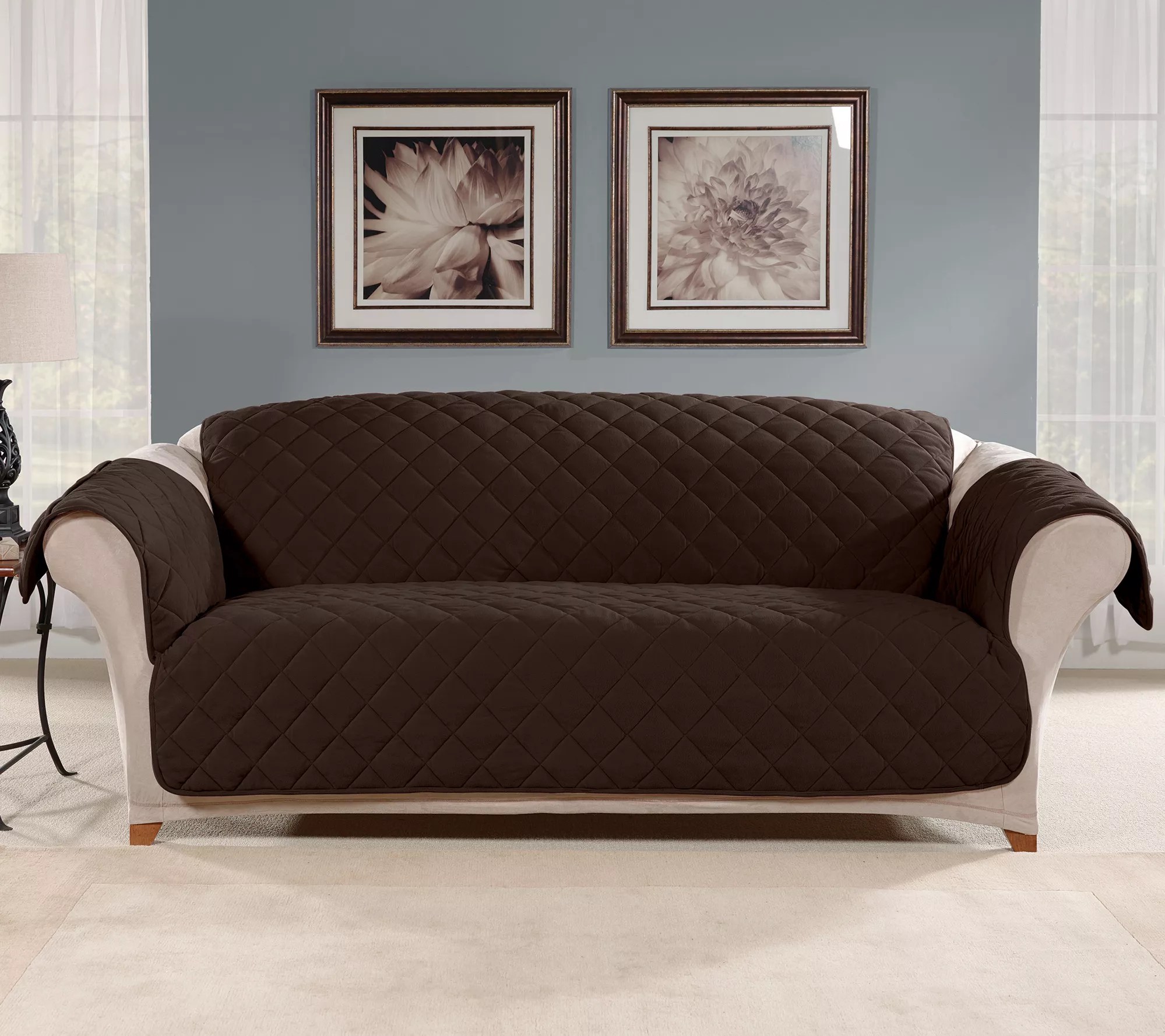 "As Is" Sure Fit Sofa Plush Comfort Waterproof Furniture Cover