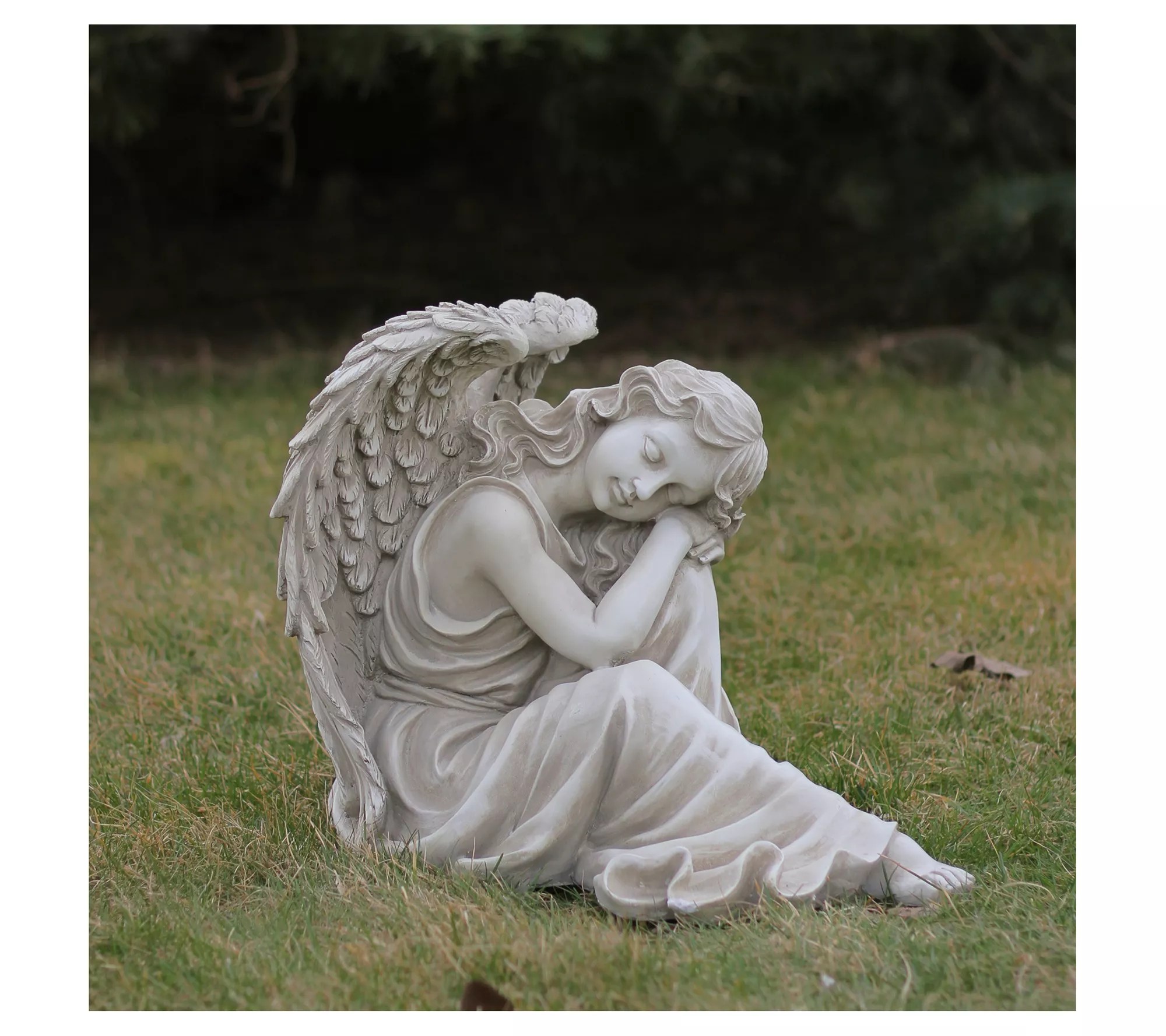 Northlight 19" Gray Peaceful Resting Angel Garden Statue