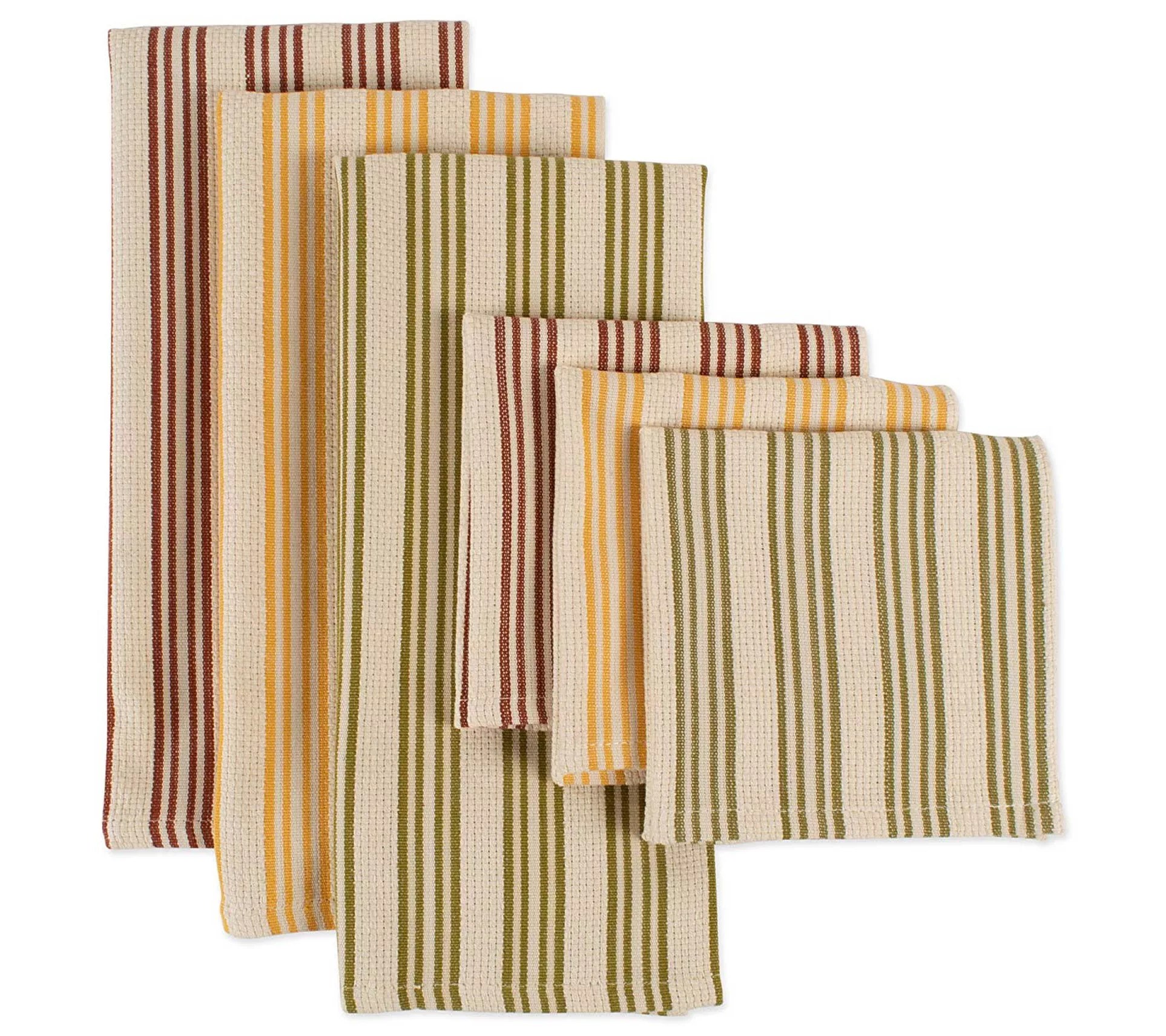 Design Imports 6Piece Harvest Kitchen Towel &Dishcloth Set