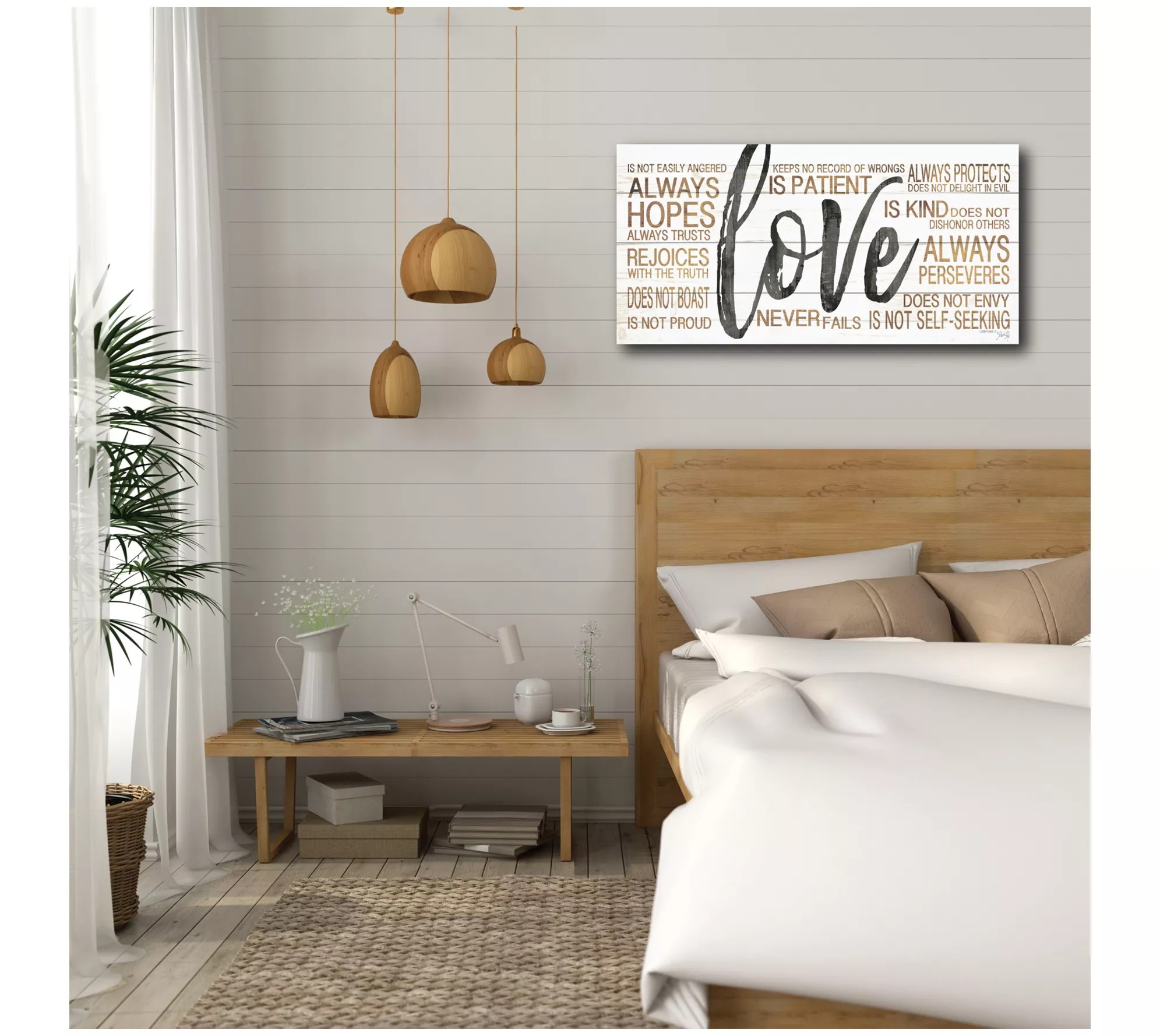 Courtside Market Love 12x24 Canvas Wall Art