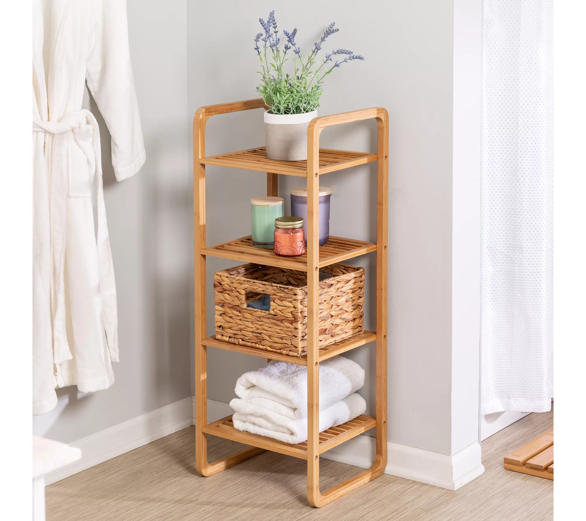 HoneyCanDo 4 Tier bamboo shelf