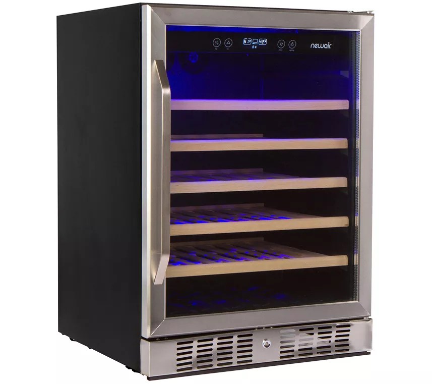 NewAir Wine Refrigerator Built In 52 Bottle inStainless Steel
