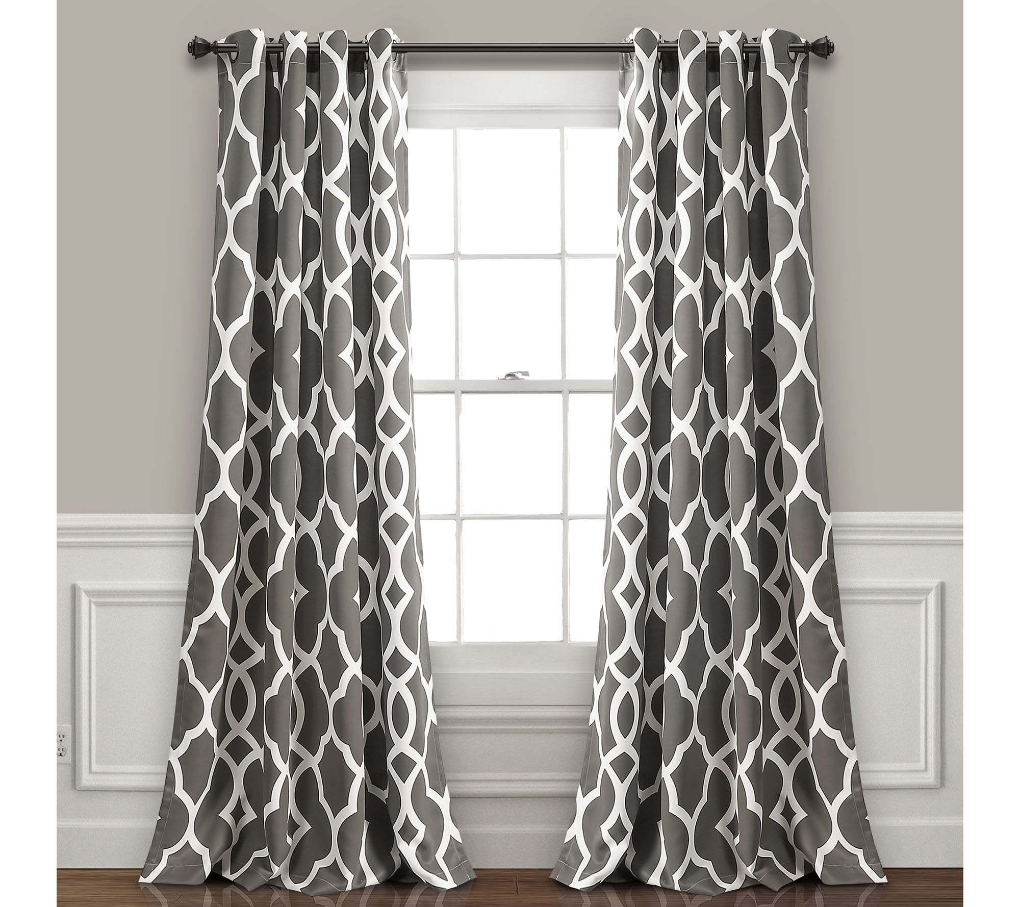 Connor Geo Room Darkening Window Curtains by Lush Decor
