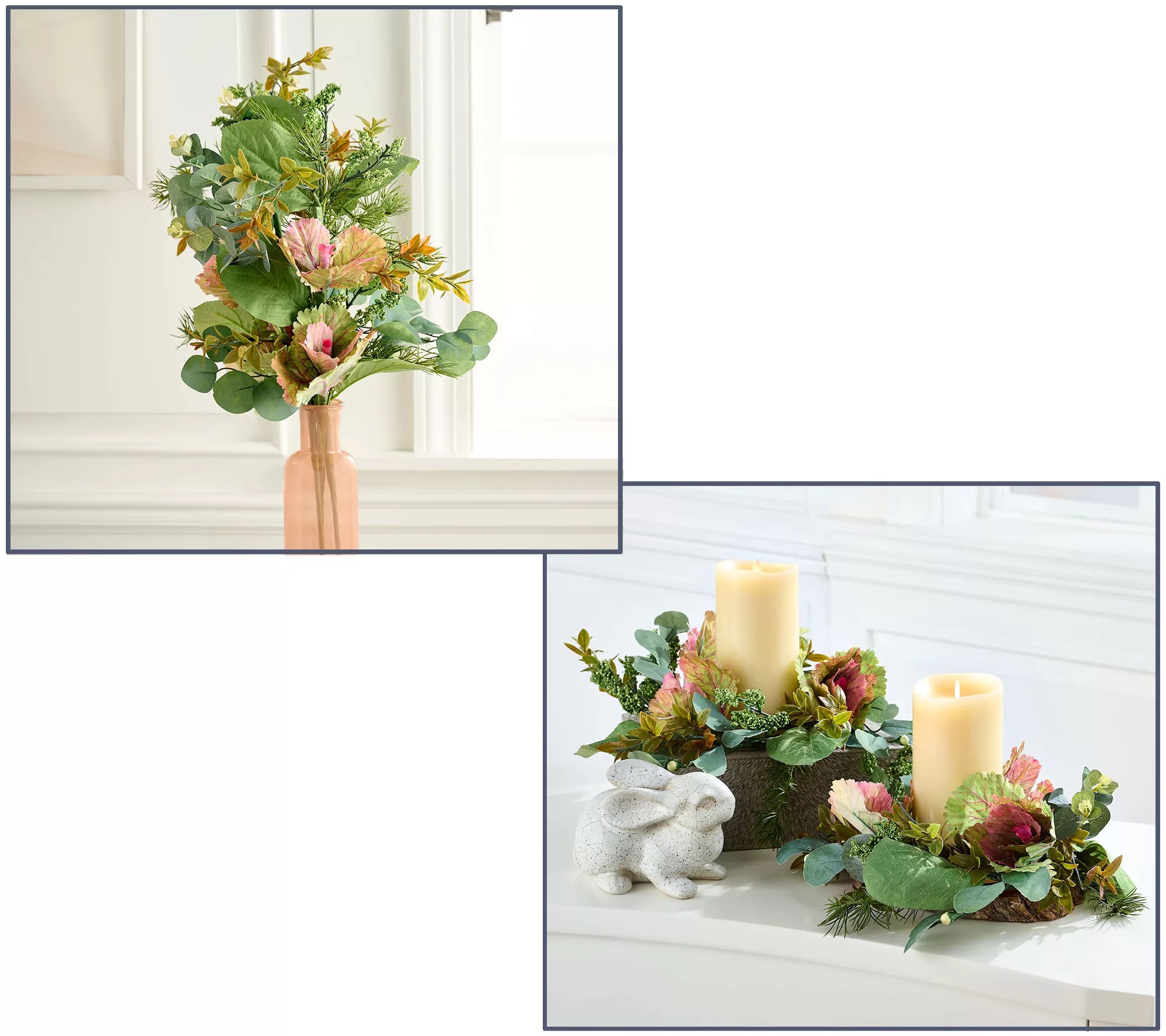 Cabbage and Eucalyptus Candle Rings or Stems by Valerie