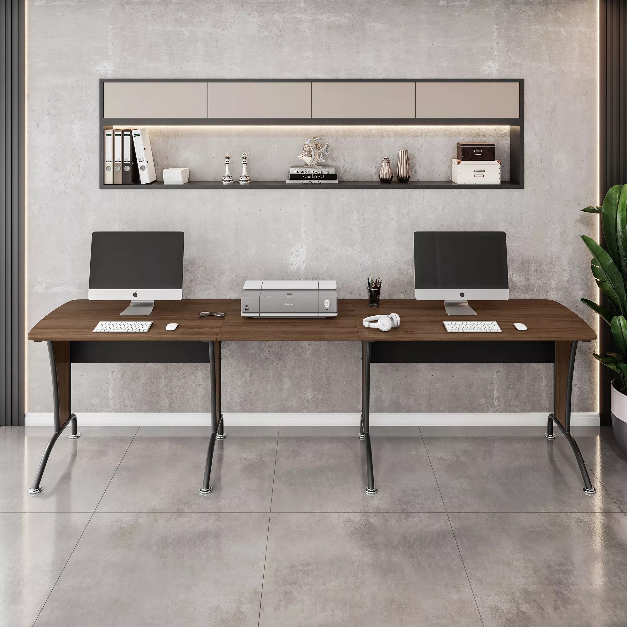 Deluxe LShaped Computer Desk With Keyboard Panel