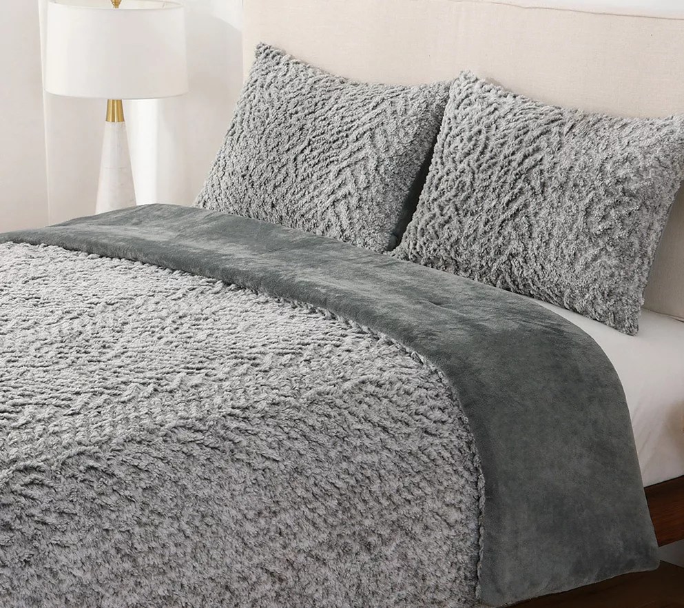Berkshire Cable Knit Sherpa Comforter Set atelieryuwa.ciao.jp