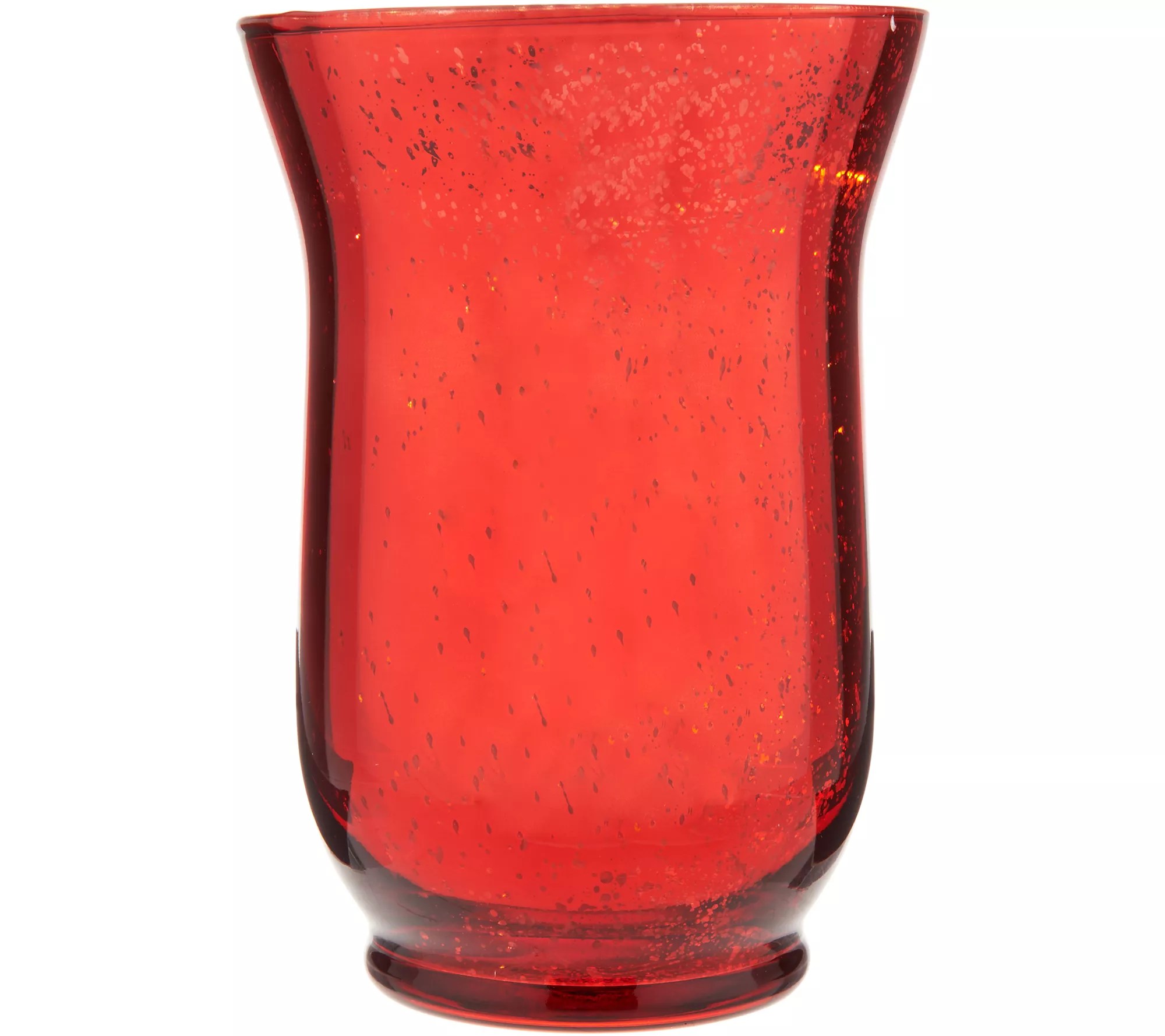 Set of (2) 8" Illuminated Mercury Glass Hurricanes by Valerie