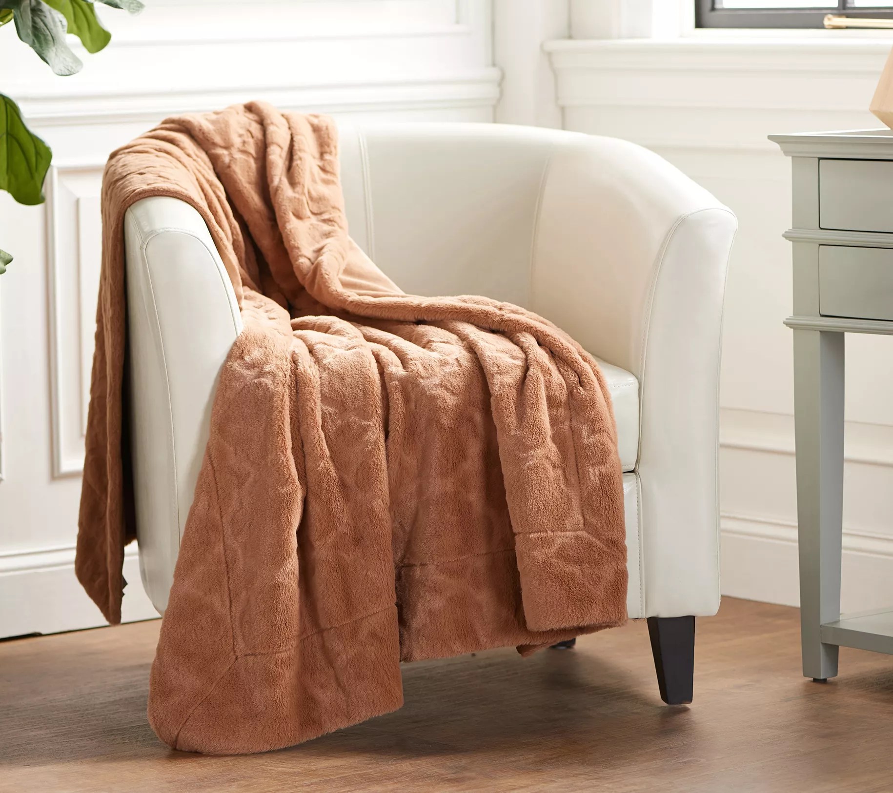 Dennis Basso Oversized 60" x 70" Geo Lite Sculpted Throw