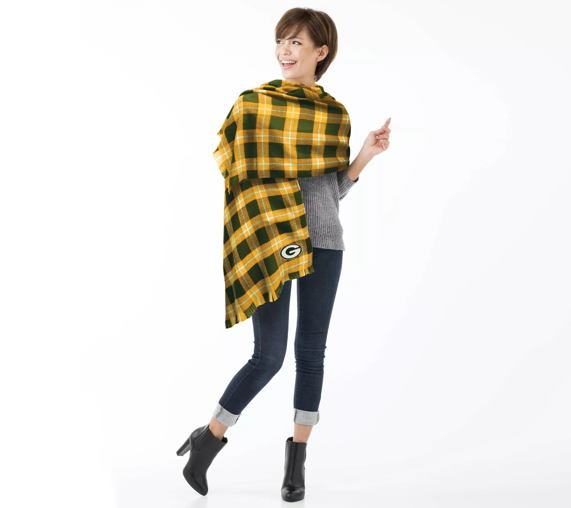 Little Earth NFL Plaid Blanket Scarf