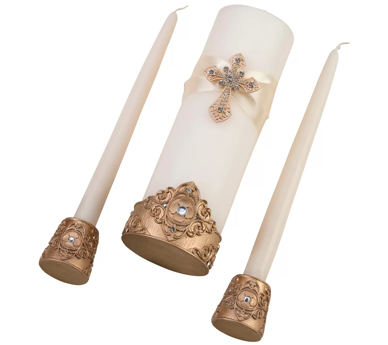 Lillian Rose Candle Holders Set Goldtone
