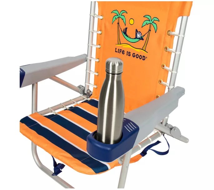 Life is Good Canyon Orange Laceup Backpack Beach Chair