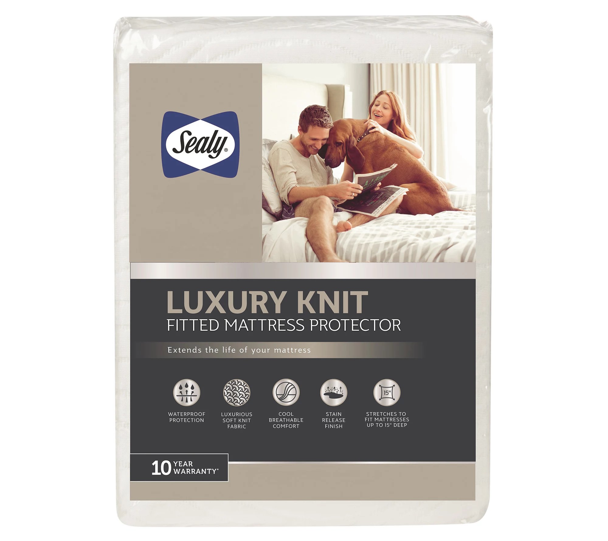 Sealy Luxury Knit Mattress ProtectorQueen