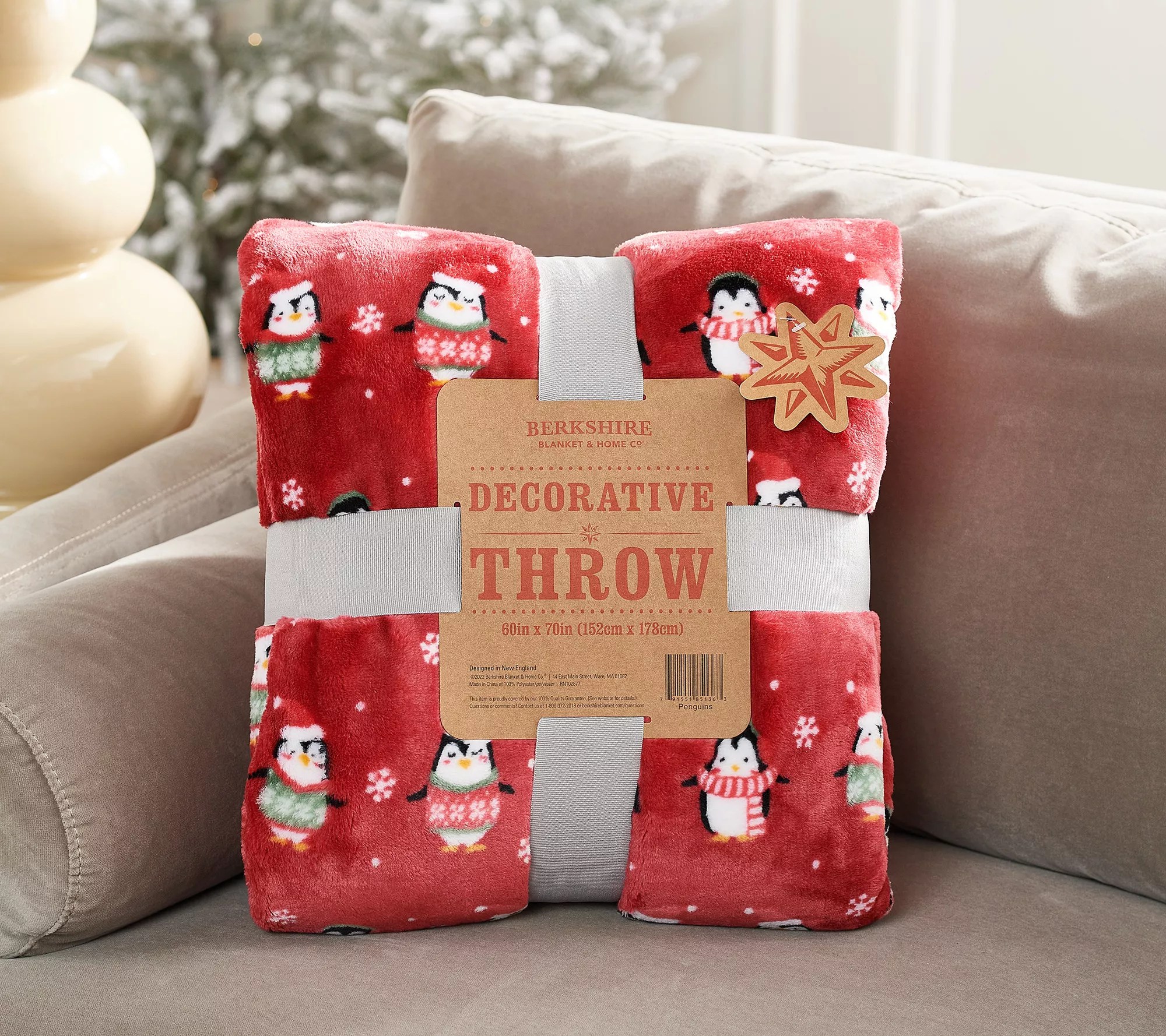 Berkshire Oversized Velvetsoft Whimsical Animal Throw