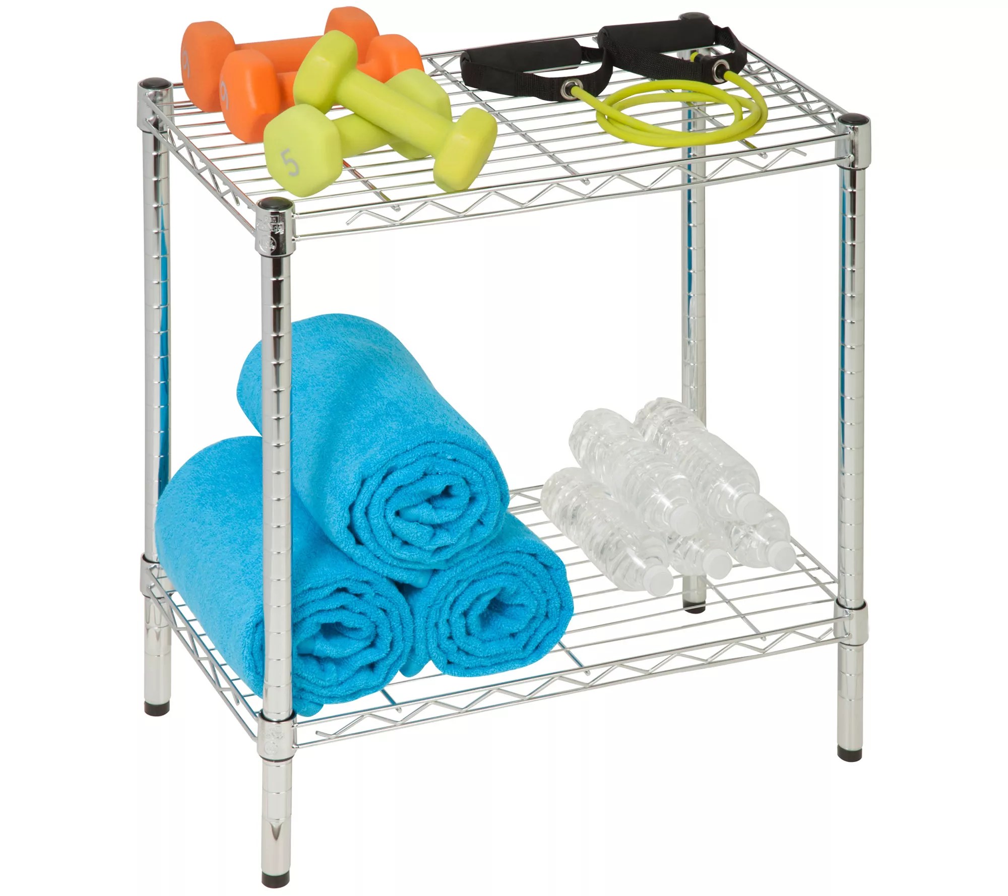 HoneyCanDo 2Tier Chrome Utility Shelf