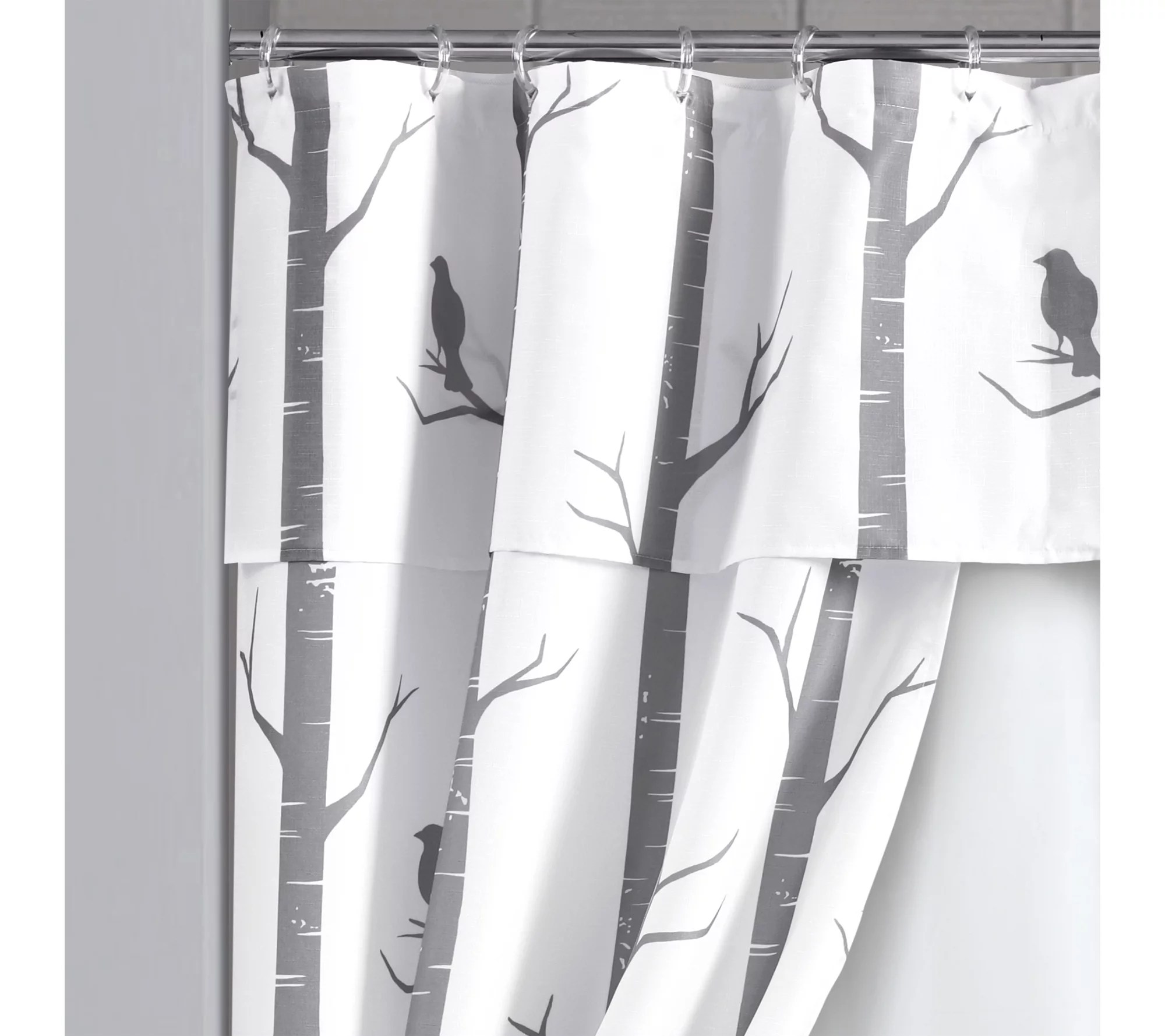 Bird On Tree 72" x 72" Shower Curtain 16PC Setby Lush Decor