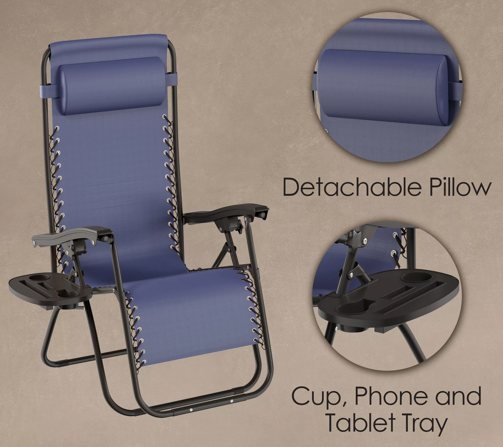 Set of 2 Zero Gravity Lounge Chairs by Lavish Home