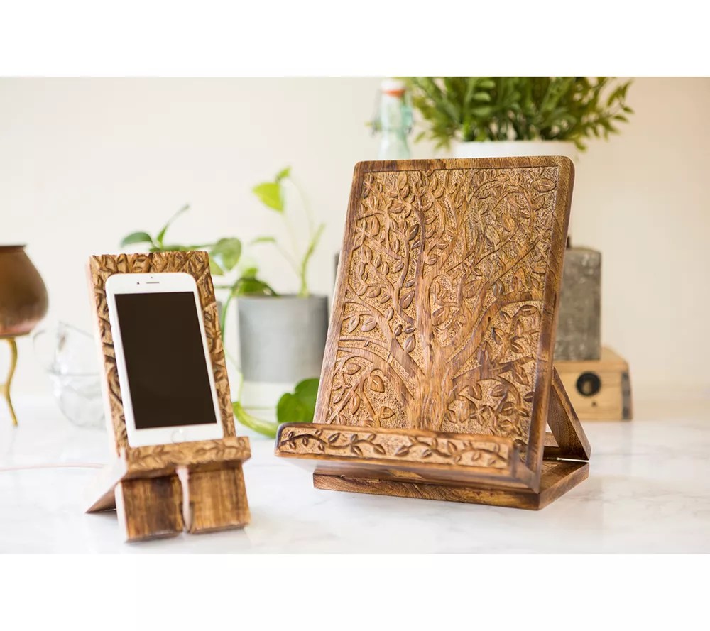Matr Boomie Wood Tree of Life Book Holder Tablet Stand