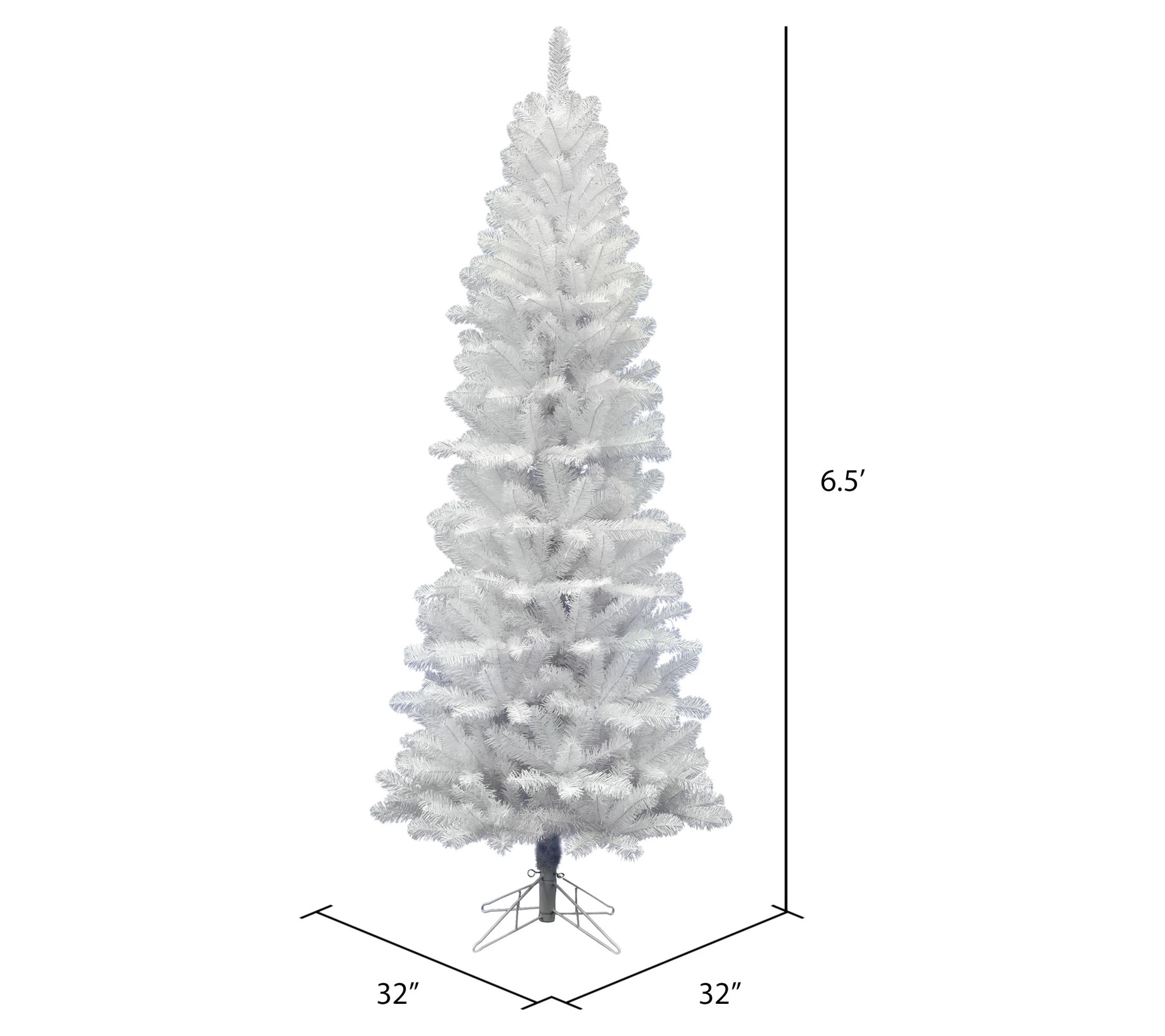 Vickerman White Salem Pencil Pine Artificial Ch ristmas Tree