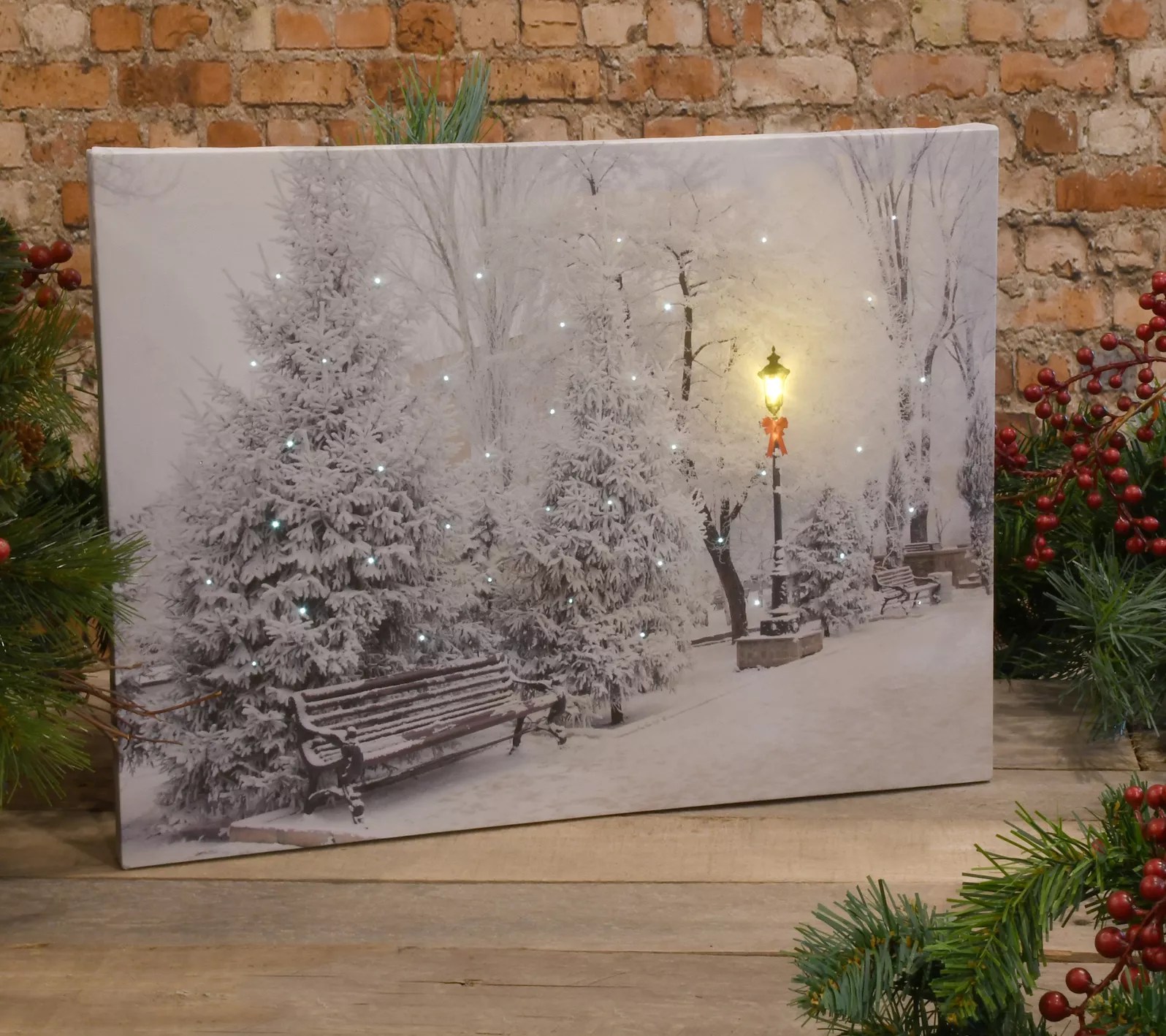LumaBase Lighted Wall Art with Remote WinterWonderland