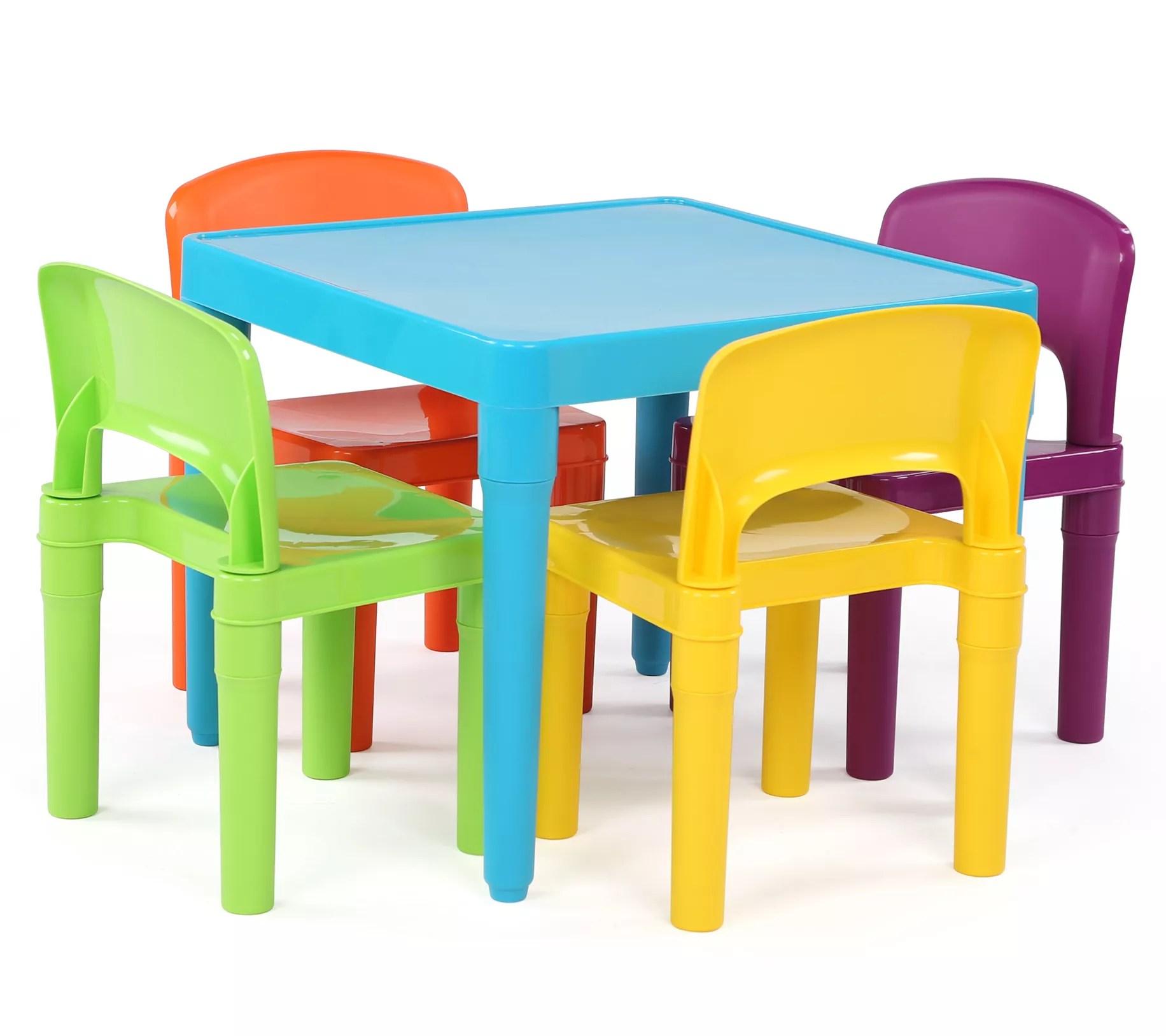 Kids Plastic Table and 4 Chairs by Humble Crew