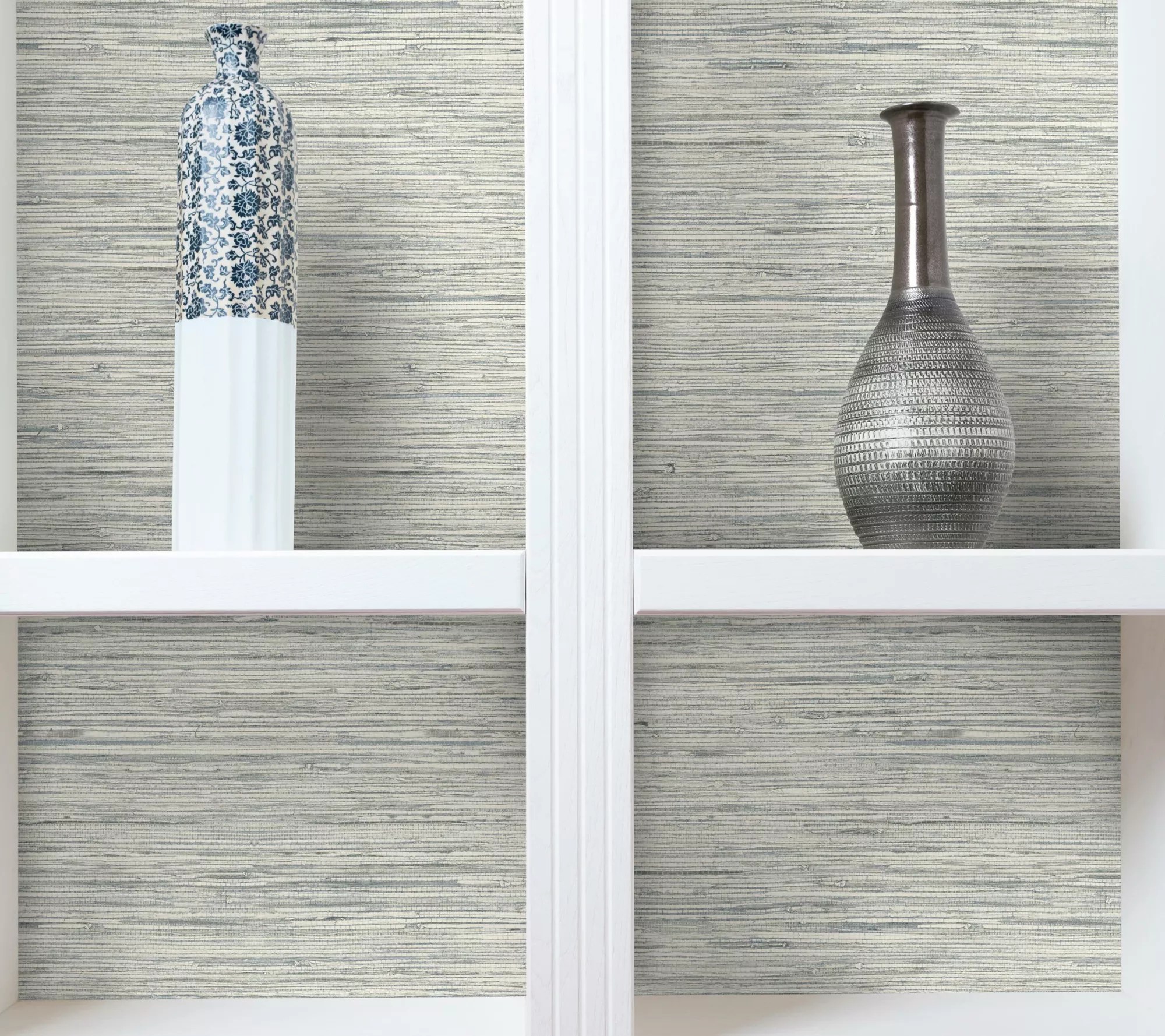 Grasscloth Gray Wall Decal