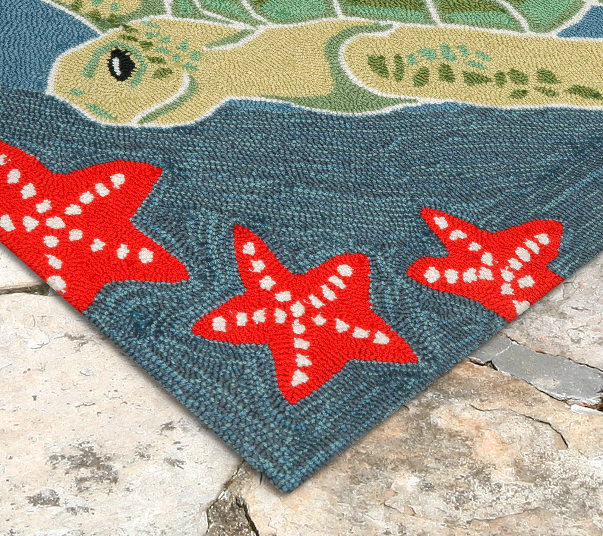 Liora Manne Frontporch Sea Turtle In/Out Rug Ocean 20" x 30"