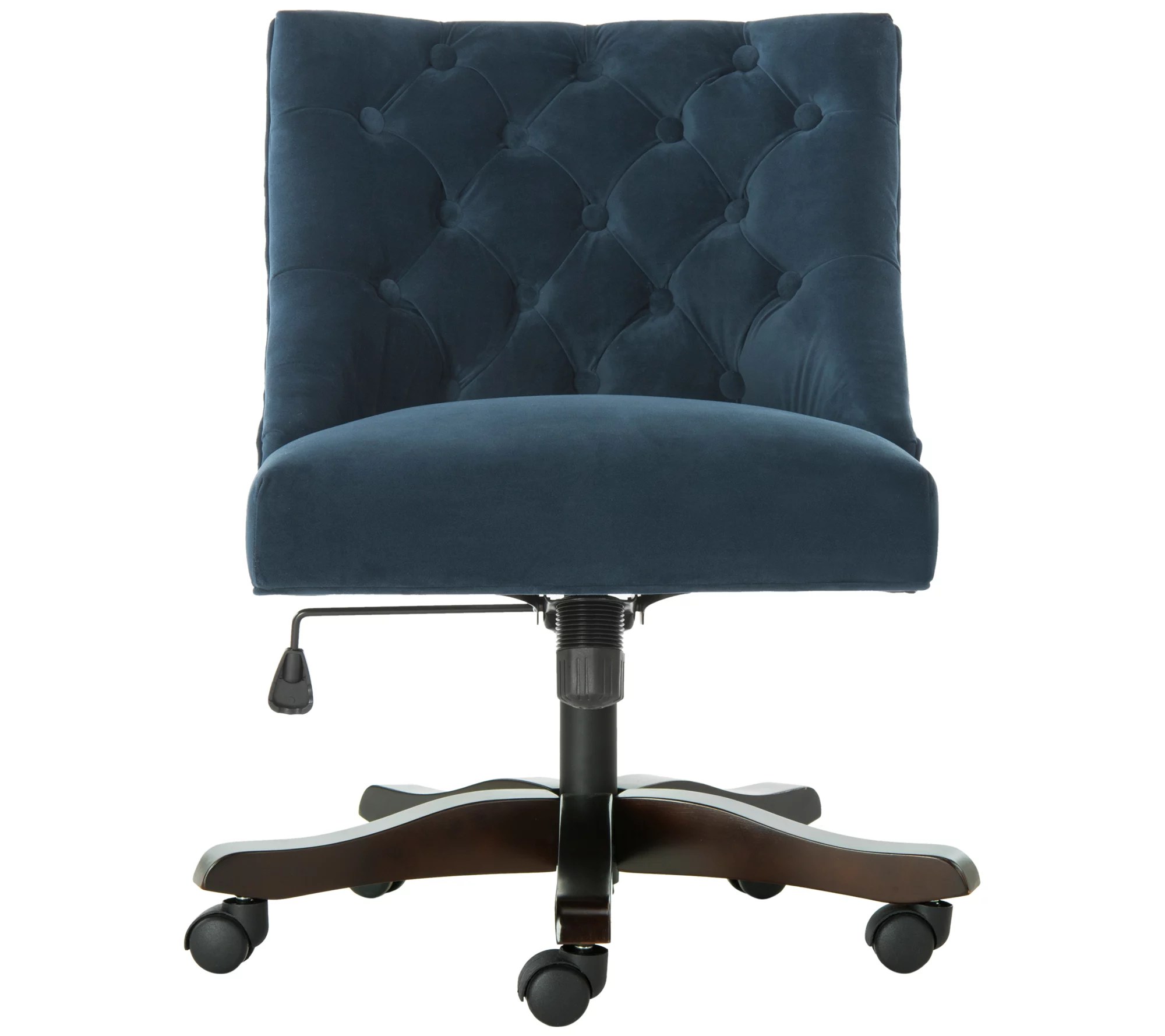 Soho Navy Tufted Swivel Desk Chair by Safavieh