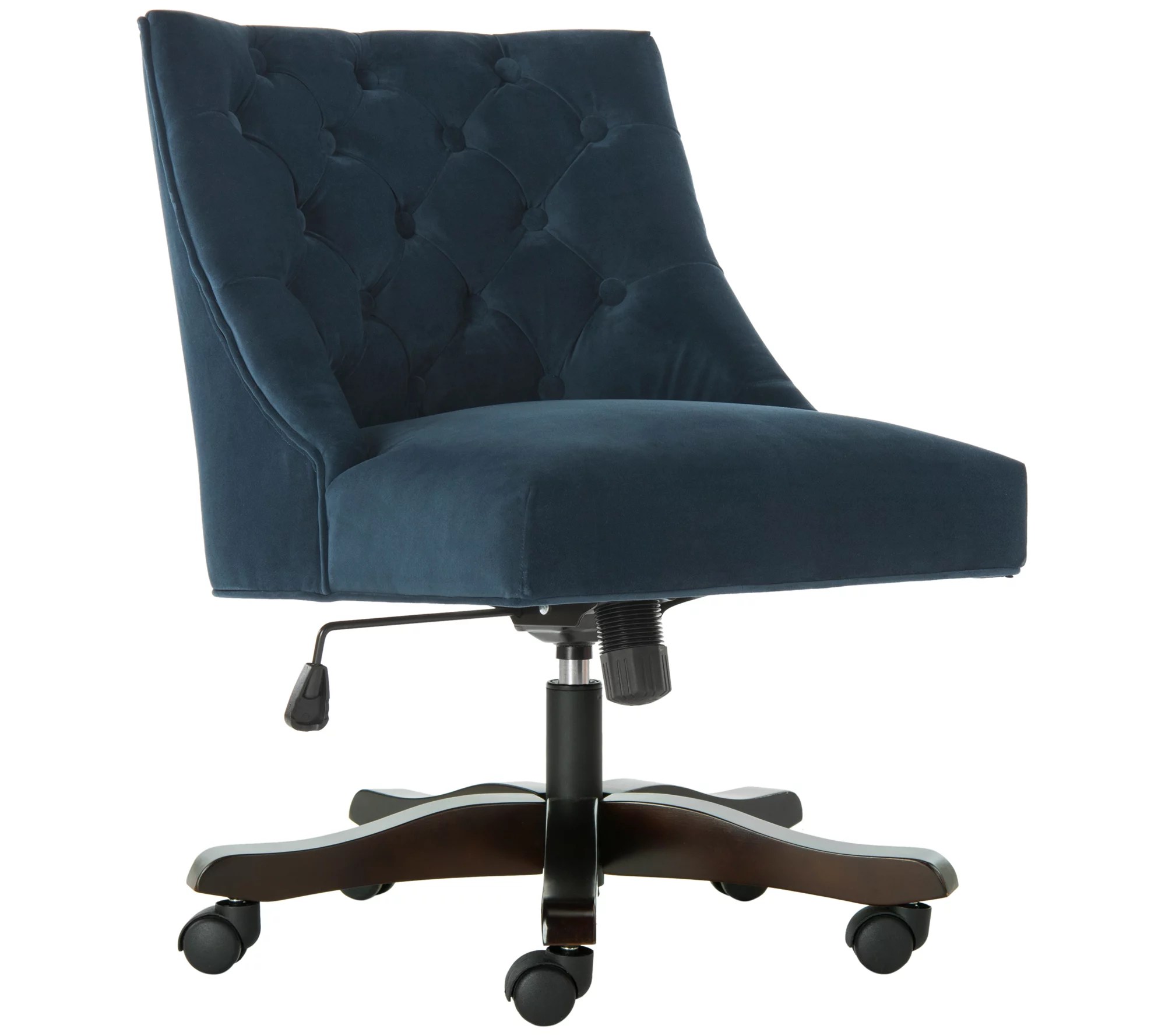 Soho Navy Tufted Swivel Desk Chair by Safavieh