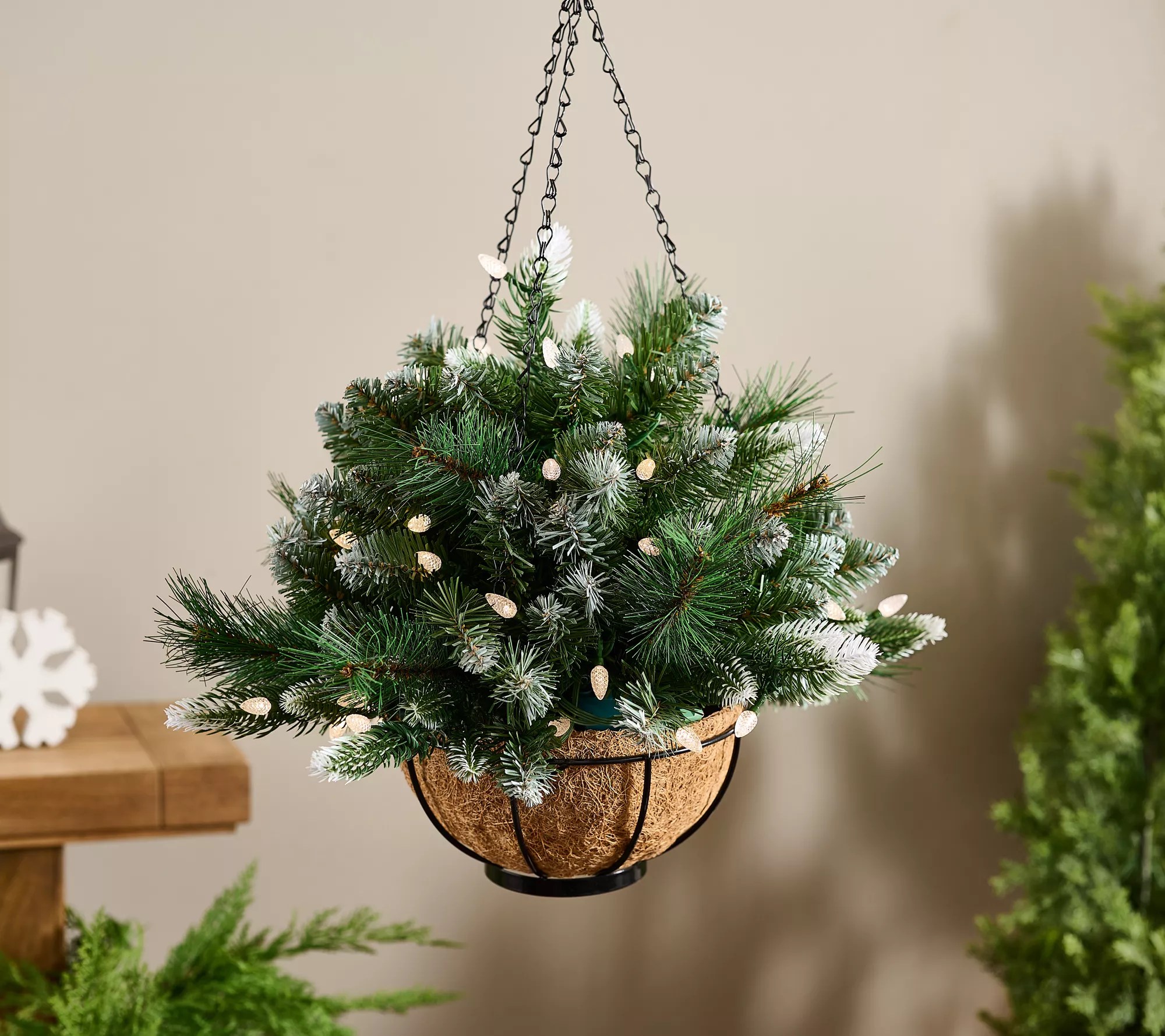 Bethlehem Lights 18" Overlit Basket with 3in1 LEDs