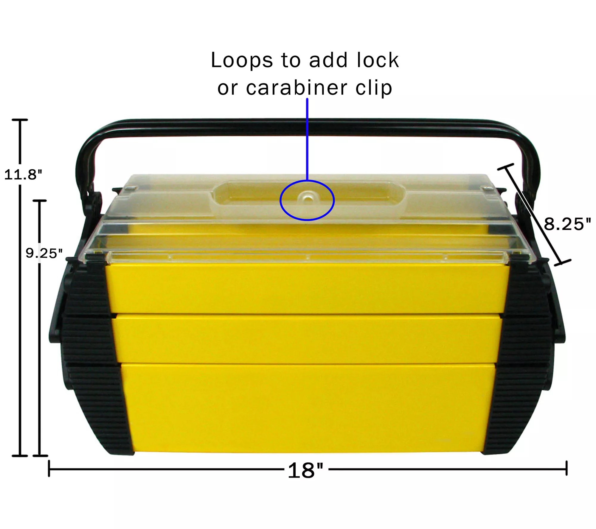 Stalwart Portable Tool Box Rugged Tacklebox w/3 Tiers