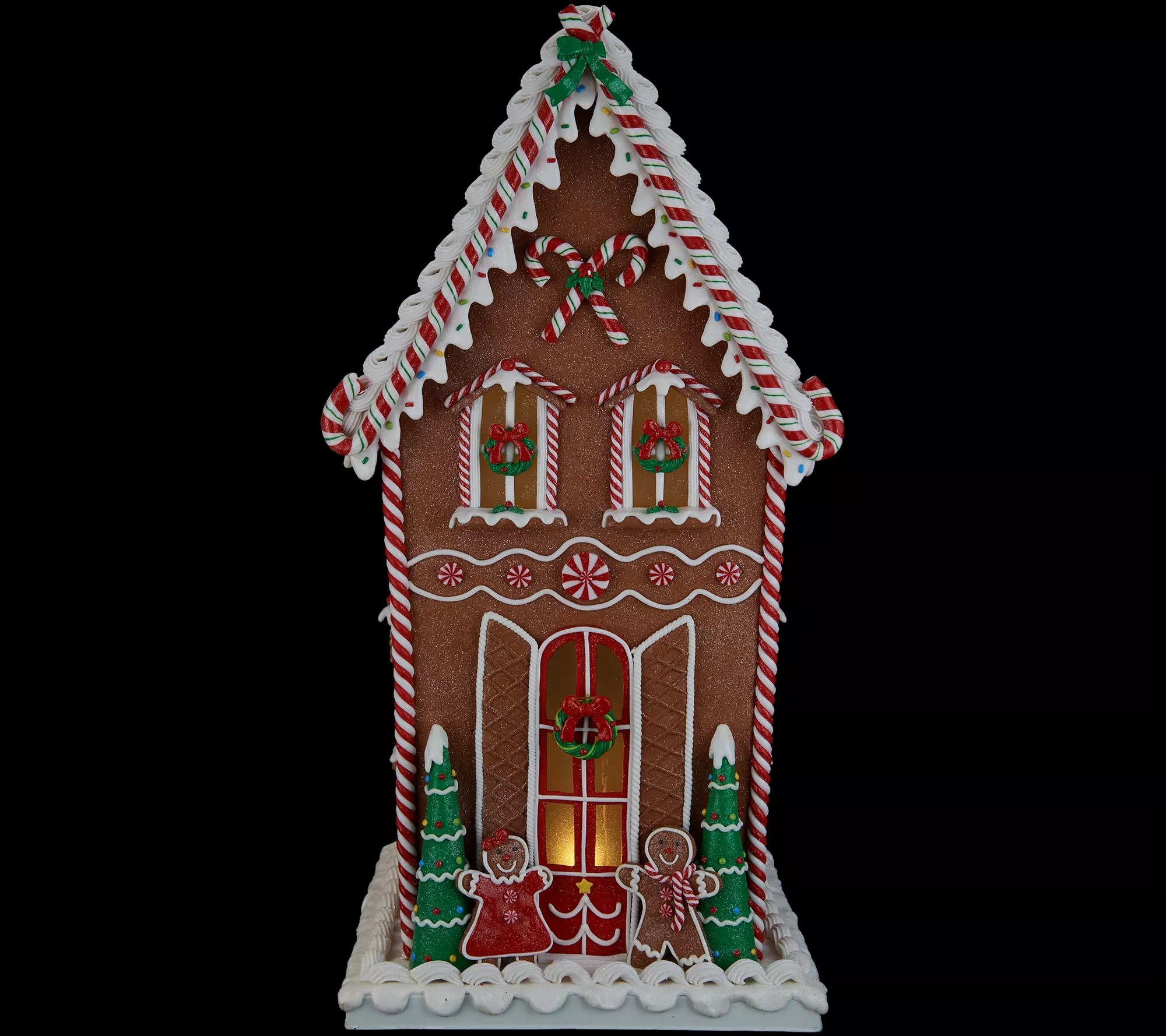 26" Oversized Illuminated Gingerbread House by Valerie