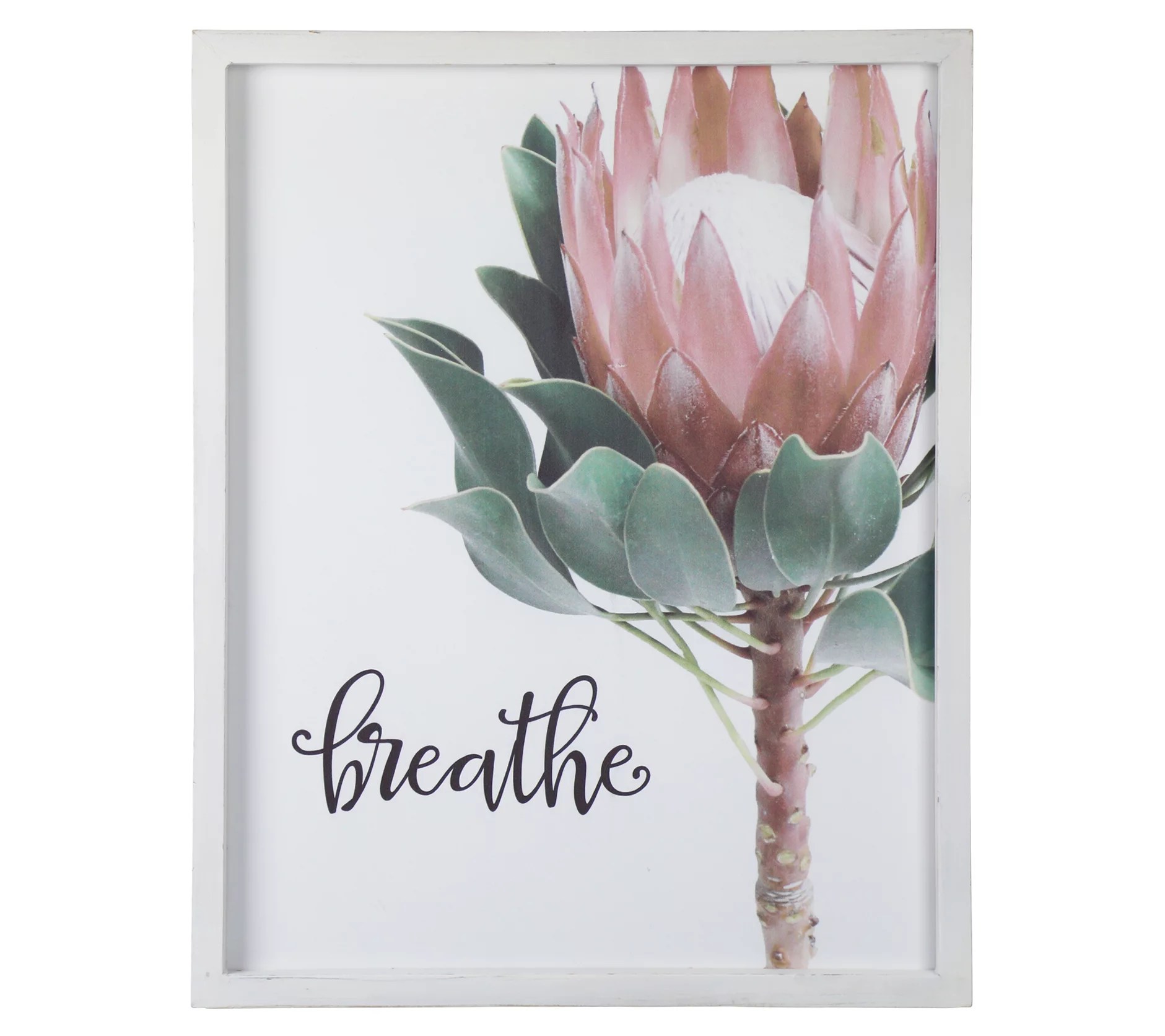 Stratton Home Decor "Breathe" Floral Wall Art