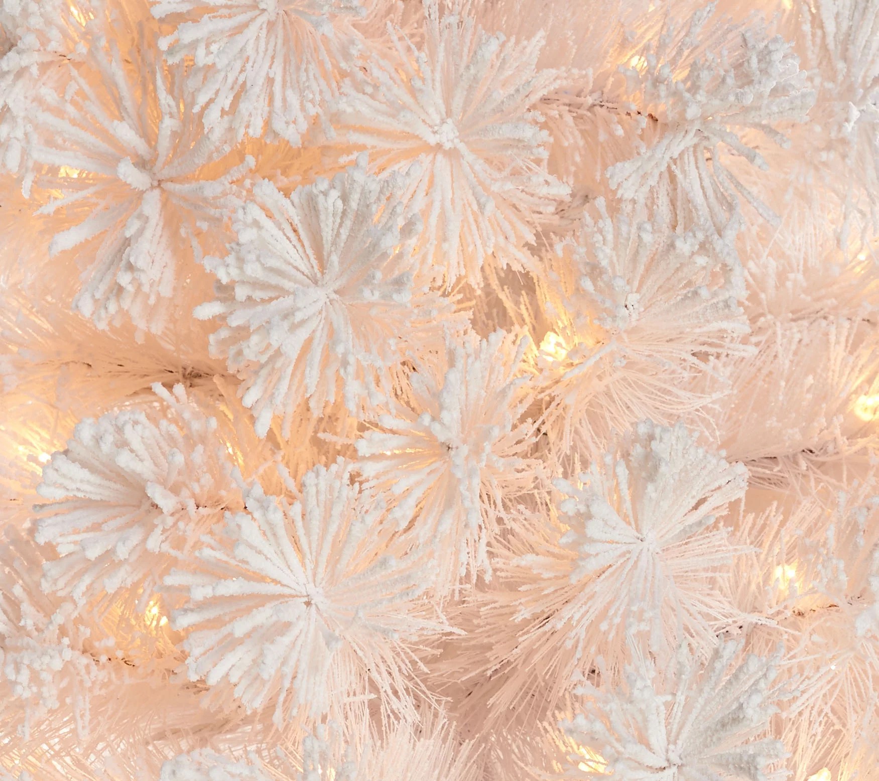 Bethlehem Lights Prelit 6.5' Slim Pine Snowy White Christmas Tree