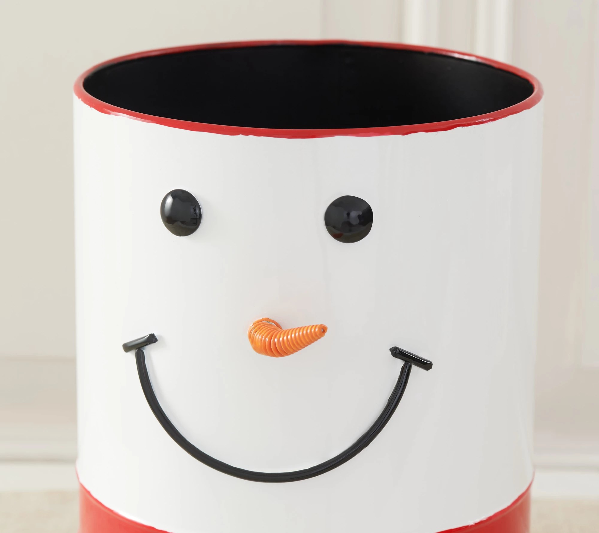 "As Is" 2Piece Nested Snowman Metal Buckets by Valerie