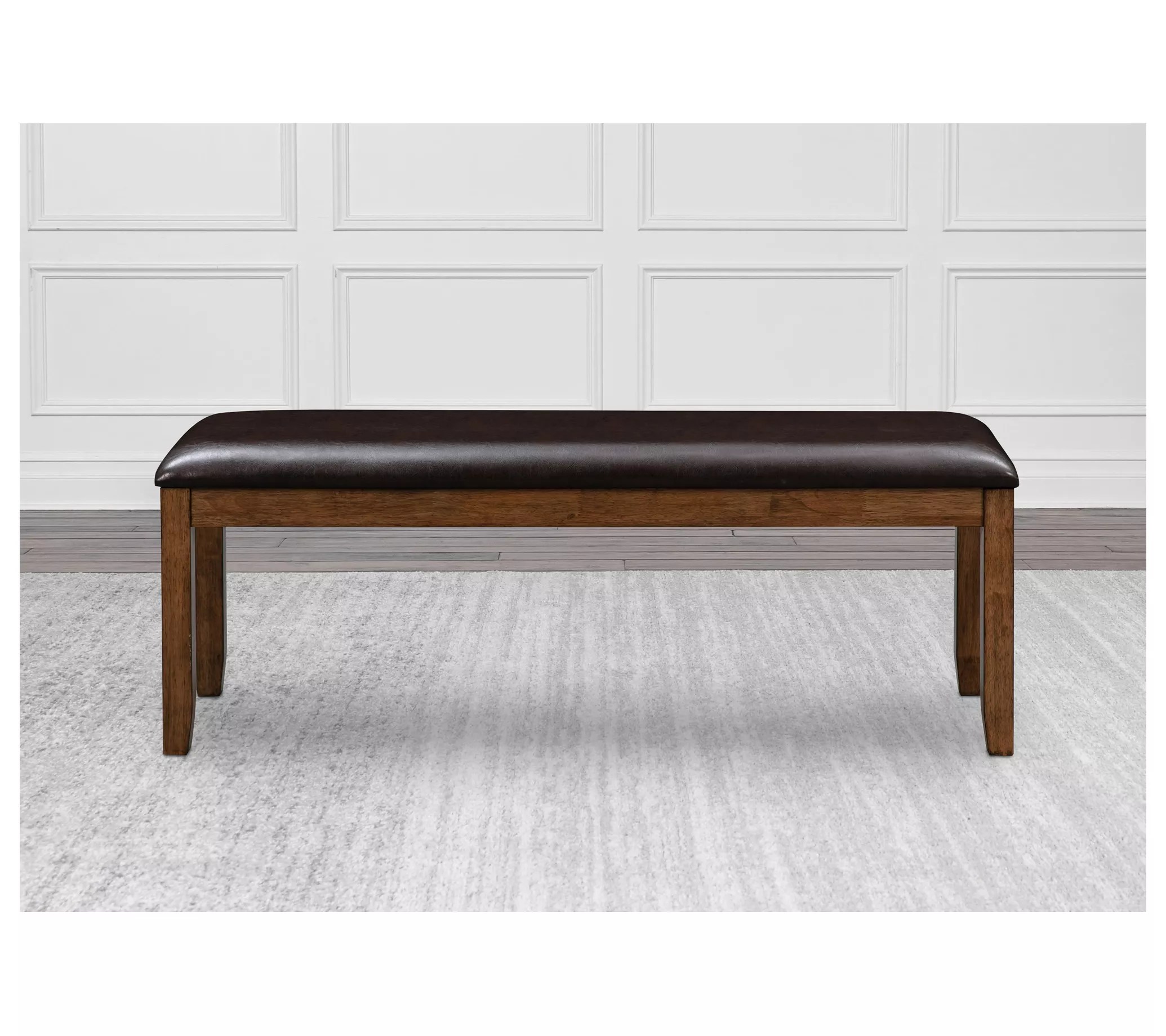 Enid Wood Set of Four Dining Chairs & Bench by Abbyson Living