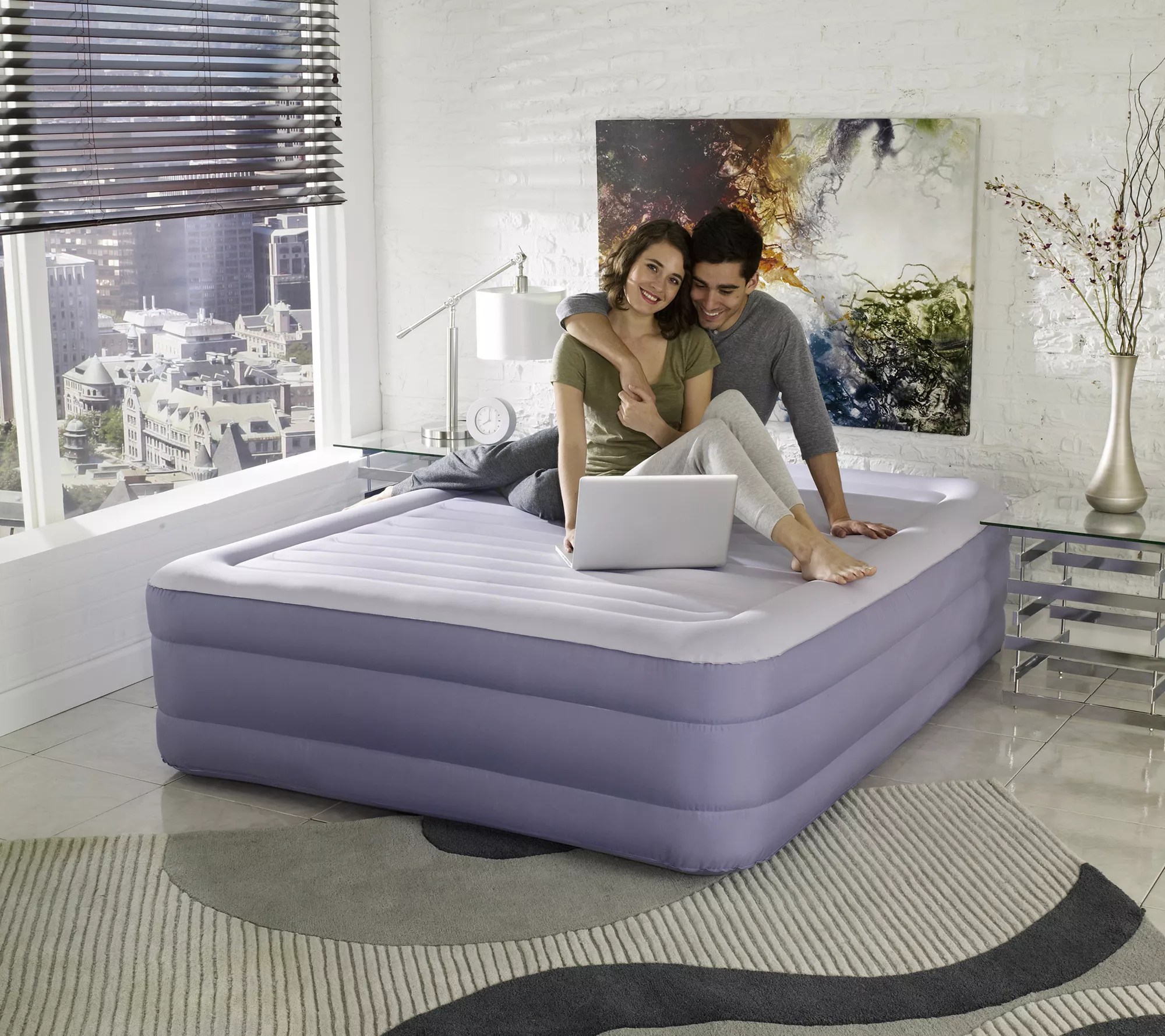 Beautyrest 18" Queen Raised Adjustable Air BedMattress - QVC.com