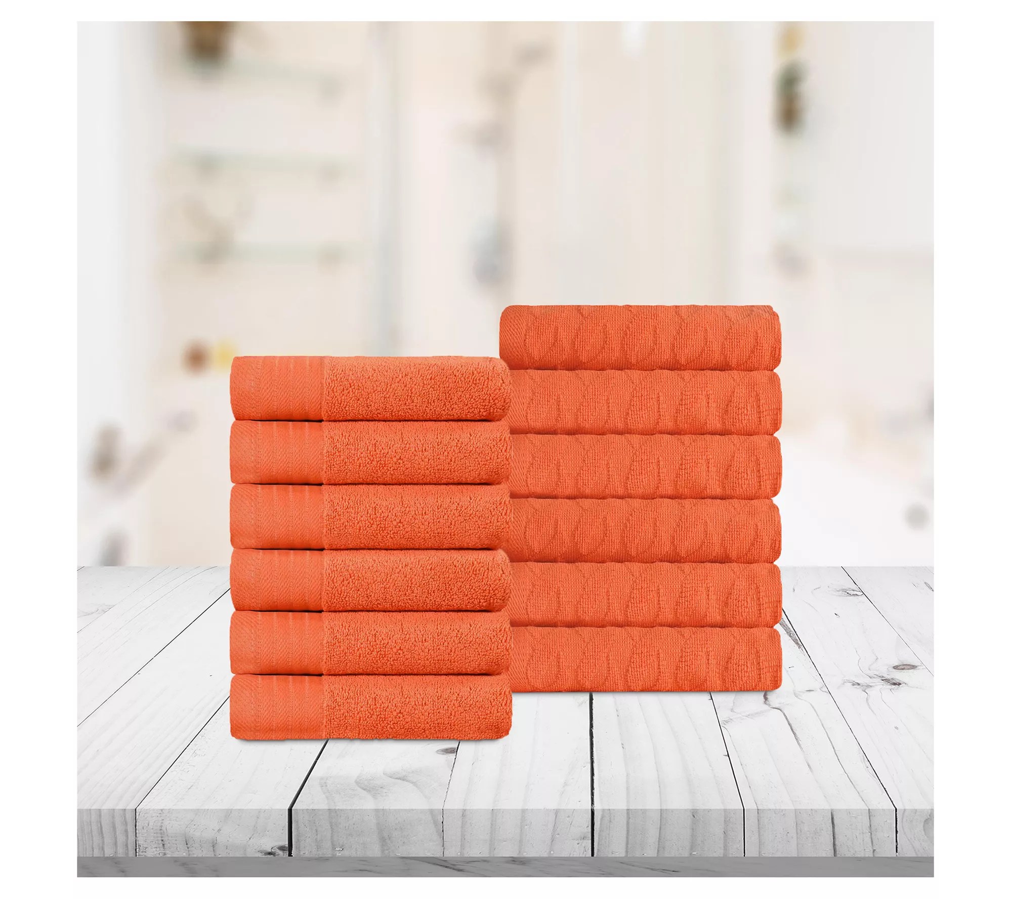 Superior Turkish Cotton 12PC Washcloth Towels