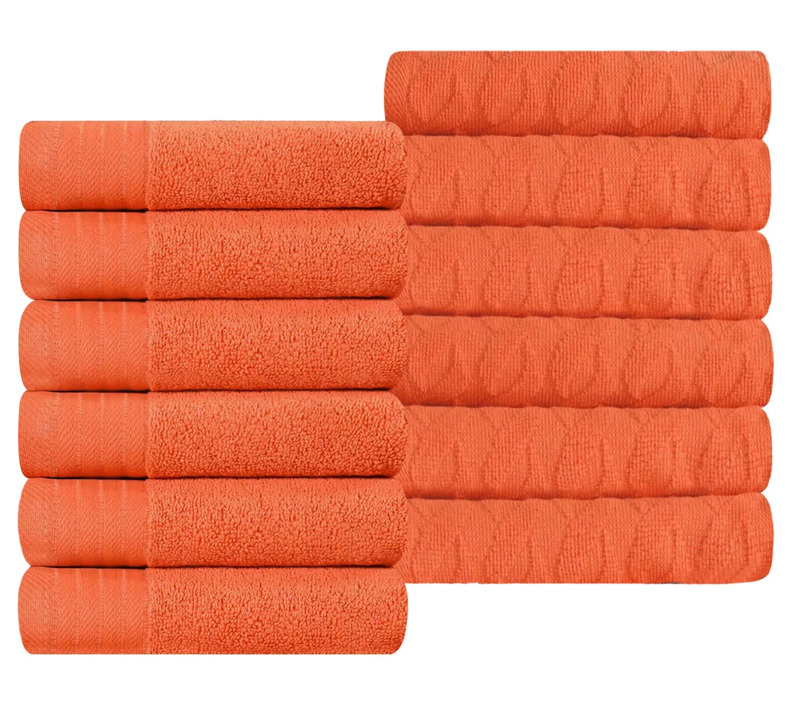 Superior Turkish Cotton 12PC Washcloth Towels