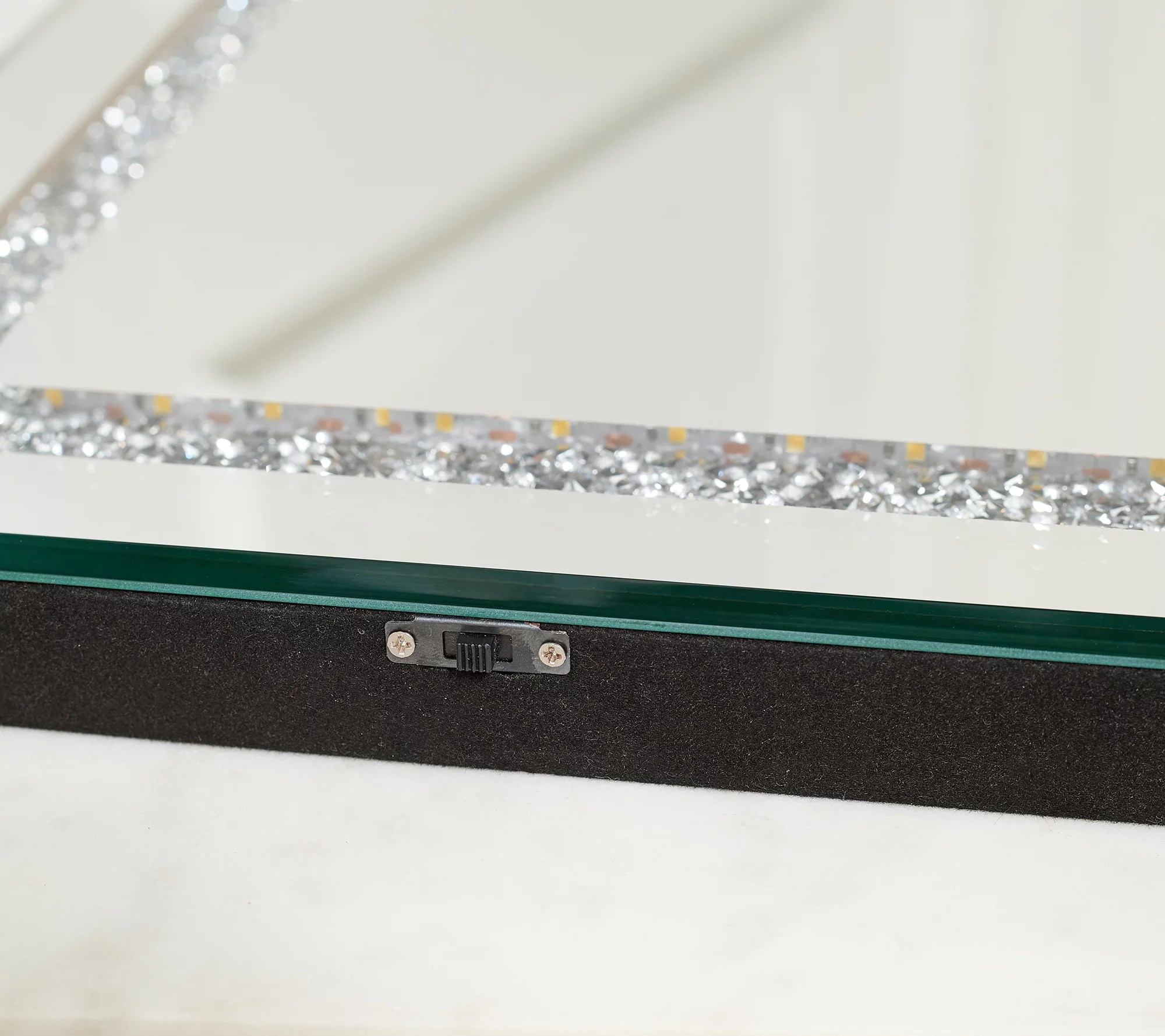 12" Illuminated Square Mirror Centerpiece by Valerie