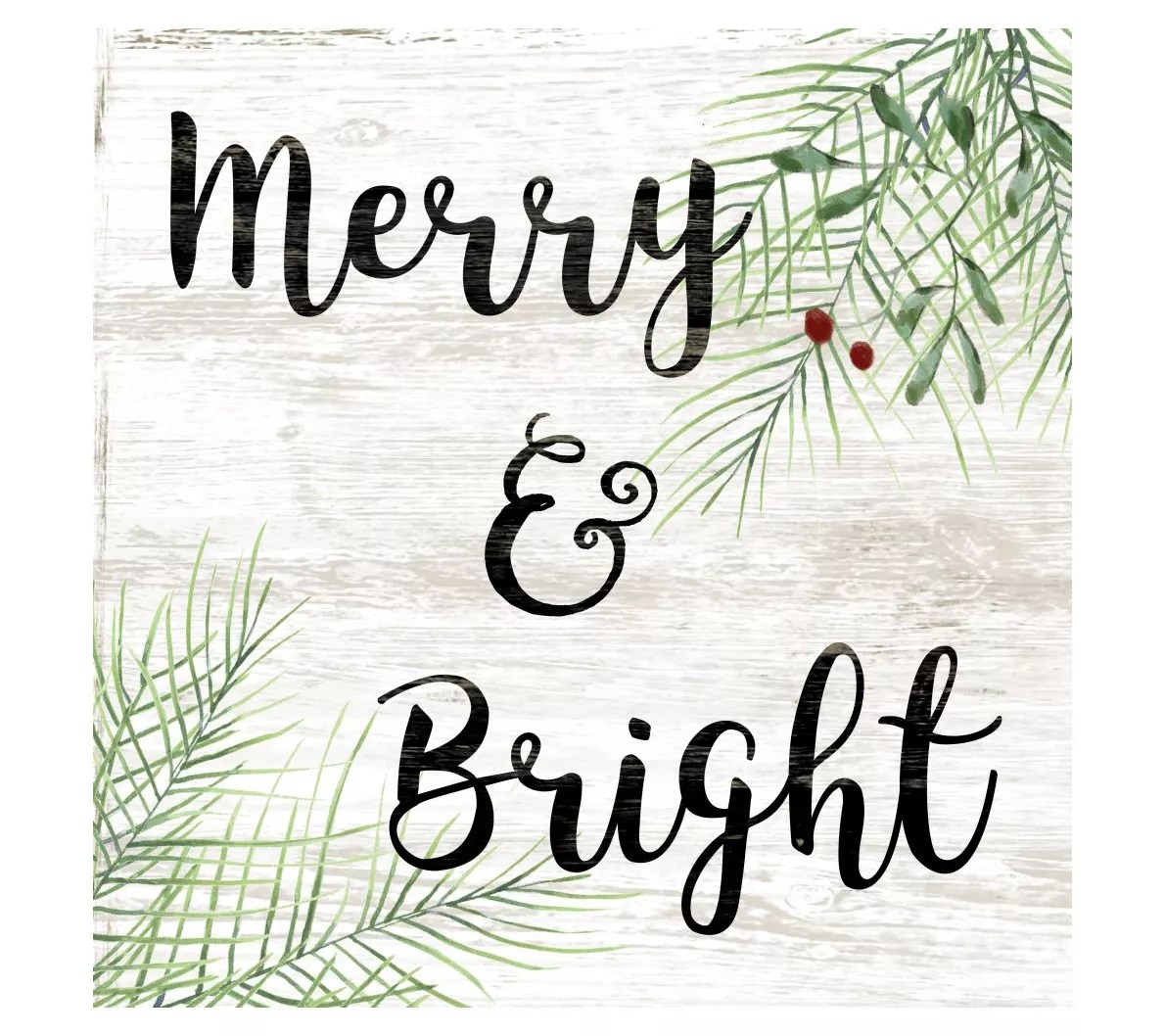 Merry & Bright Christmas Wall Decor