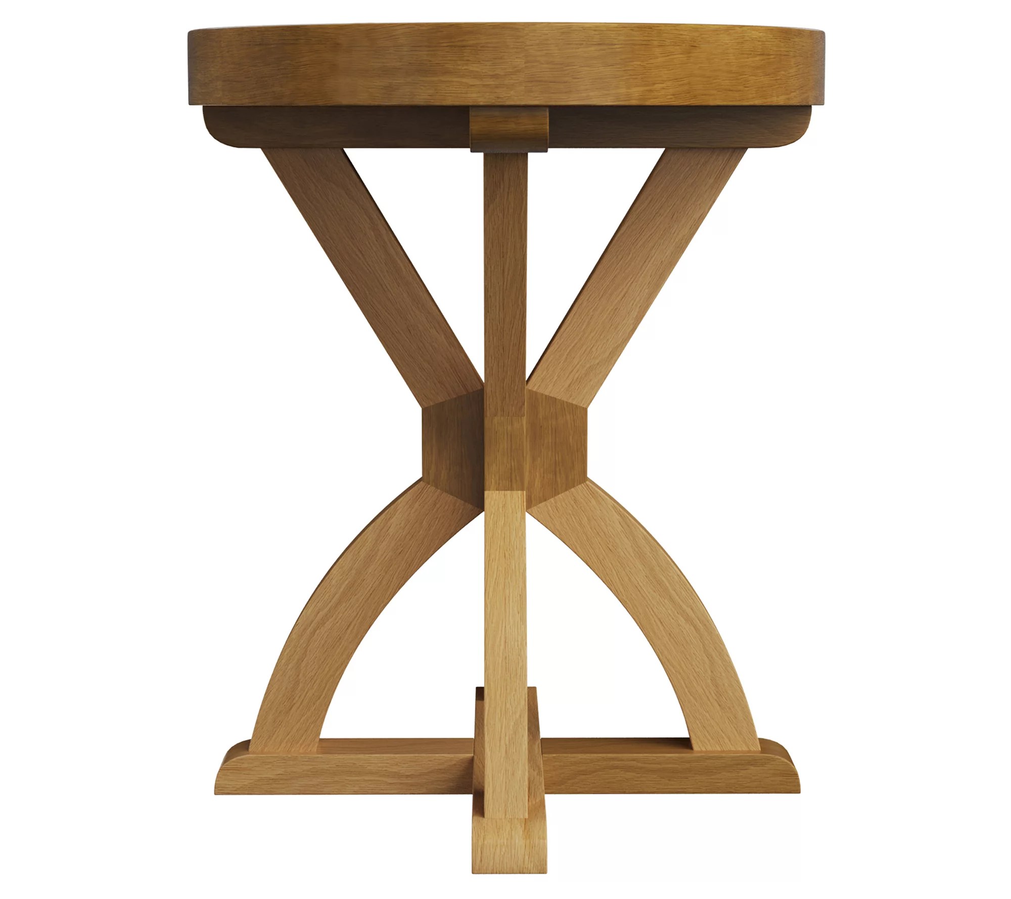 Lavish Home Side Table Mango Wood Pedestal Table
