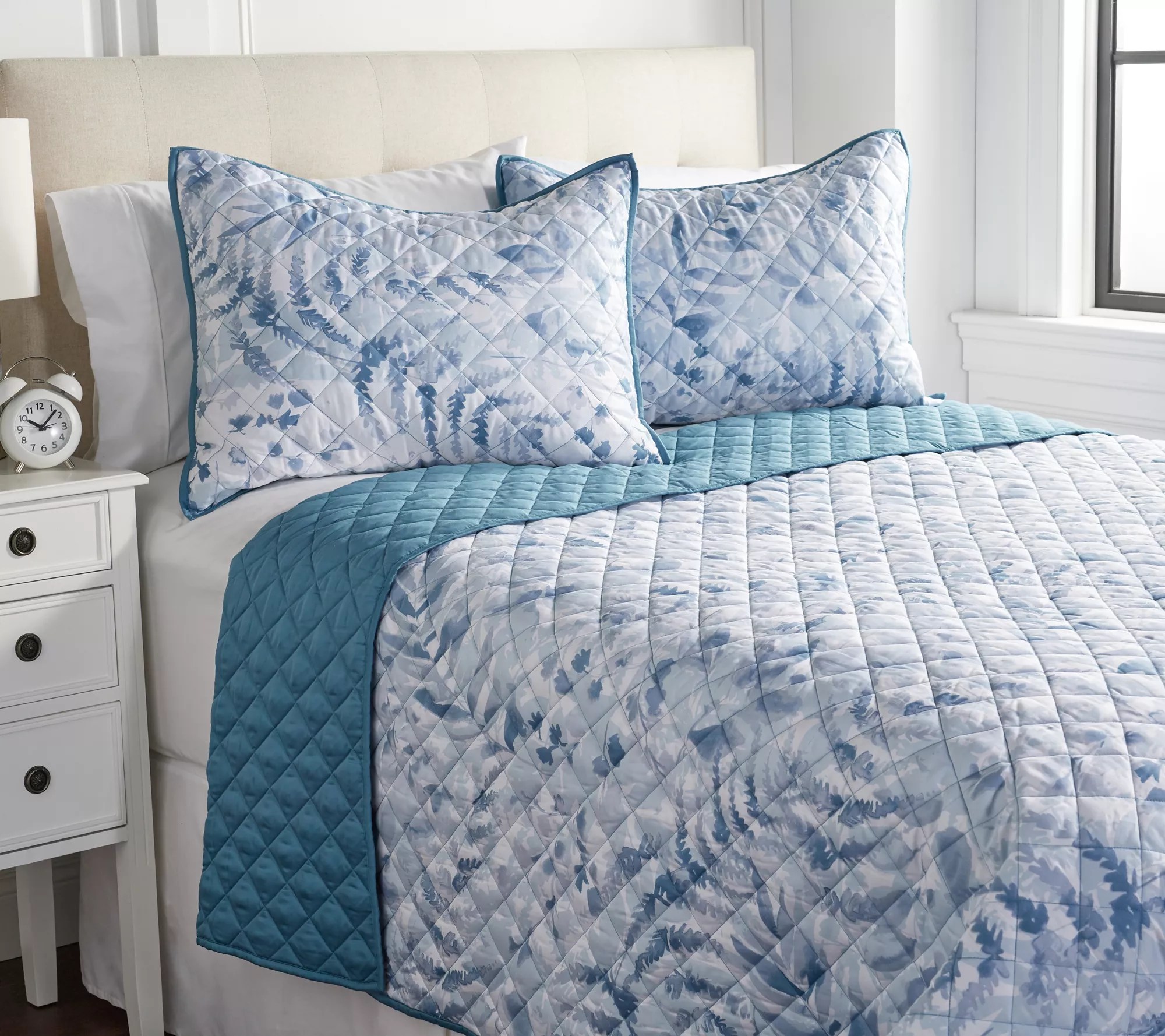 Scott Living HygroCotton and Tencel Printed Reversible Quilt Set King