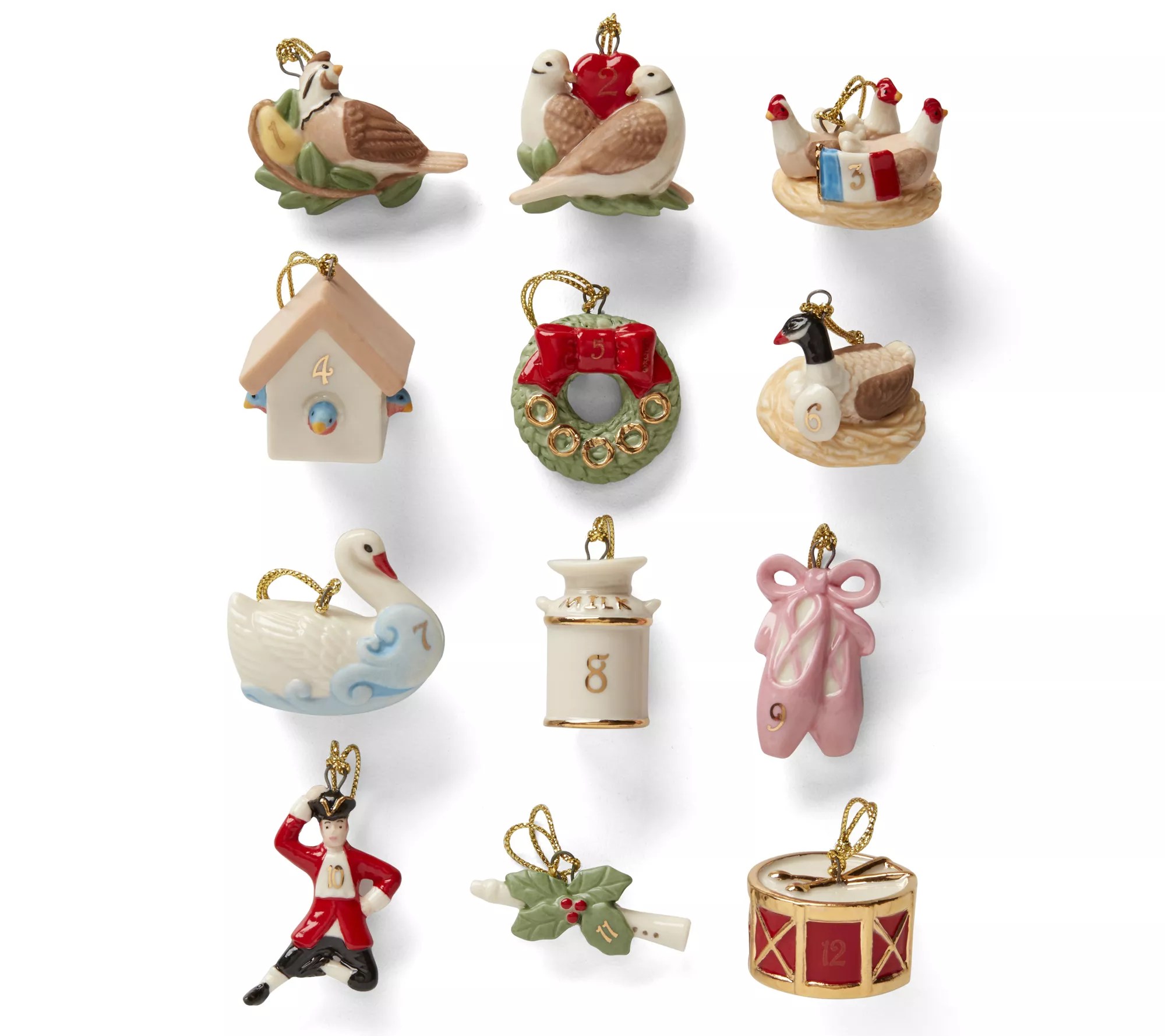 Lenox Twelve Days of Christmas 12Piece Ornamen t Set