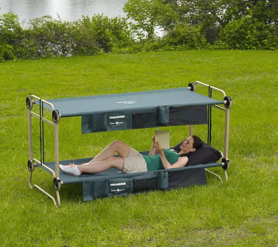 DiscOBed XL CamOBunk with 2 Side Organizers