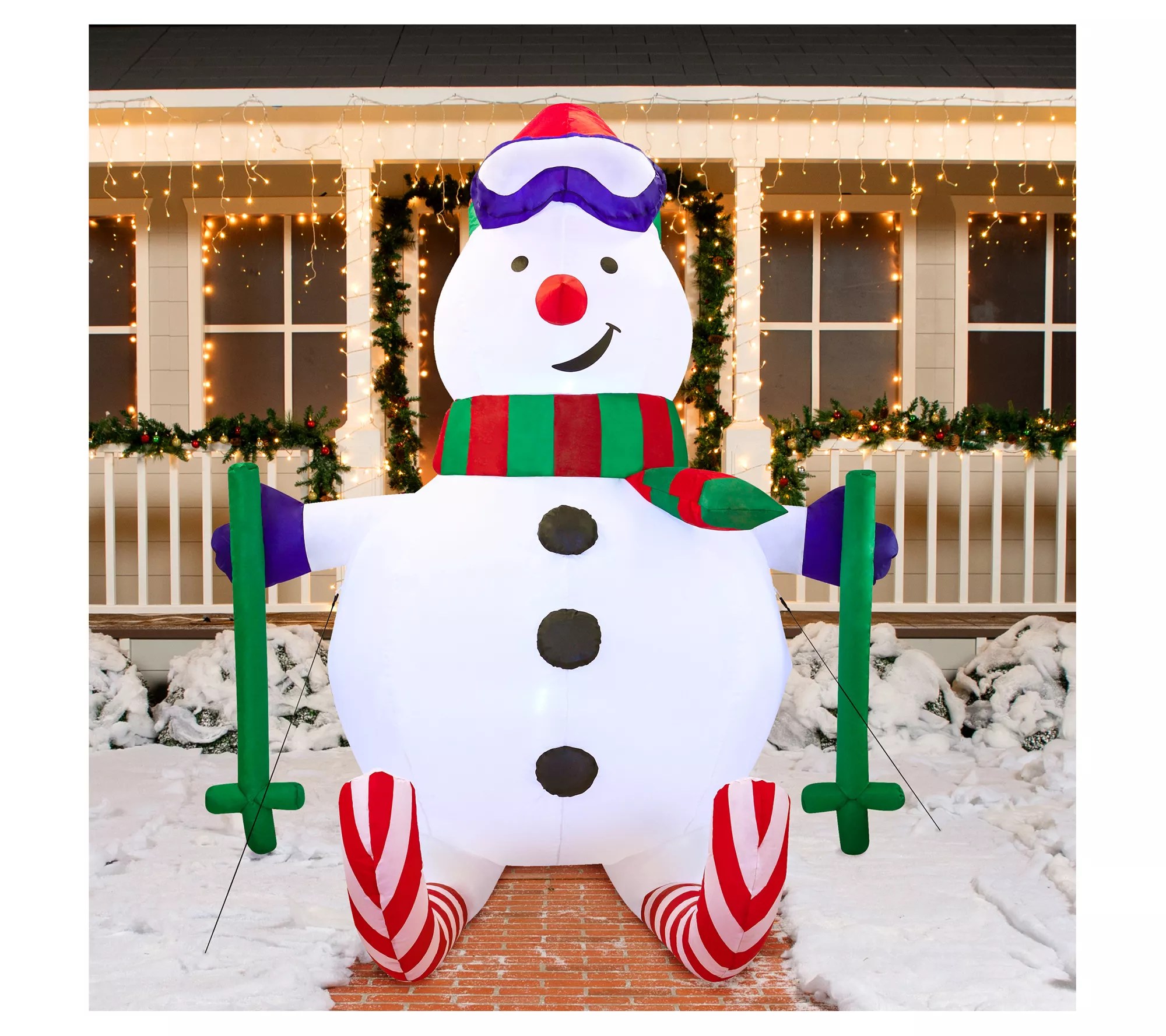Joiedomi 6' Skiing Snowman Inflatable Decoration
