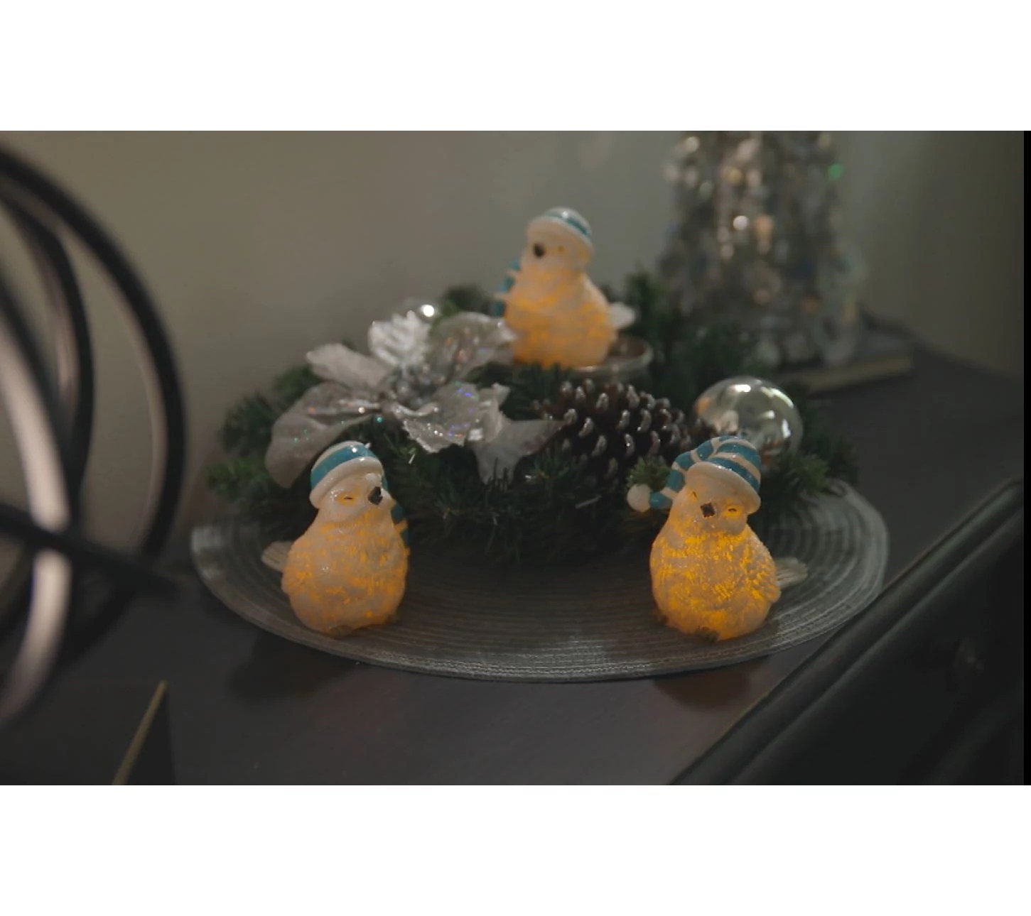 Candle Impressions S/3 Mini Birds with Holiday Hats Luminaries
